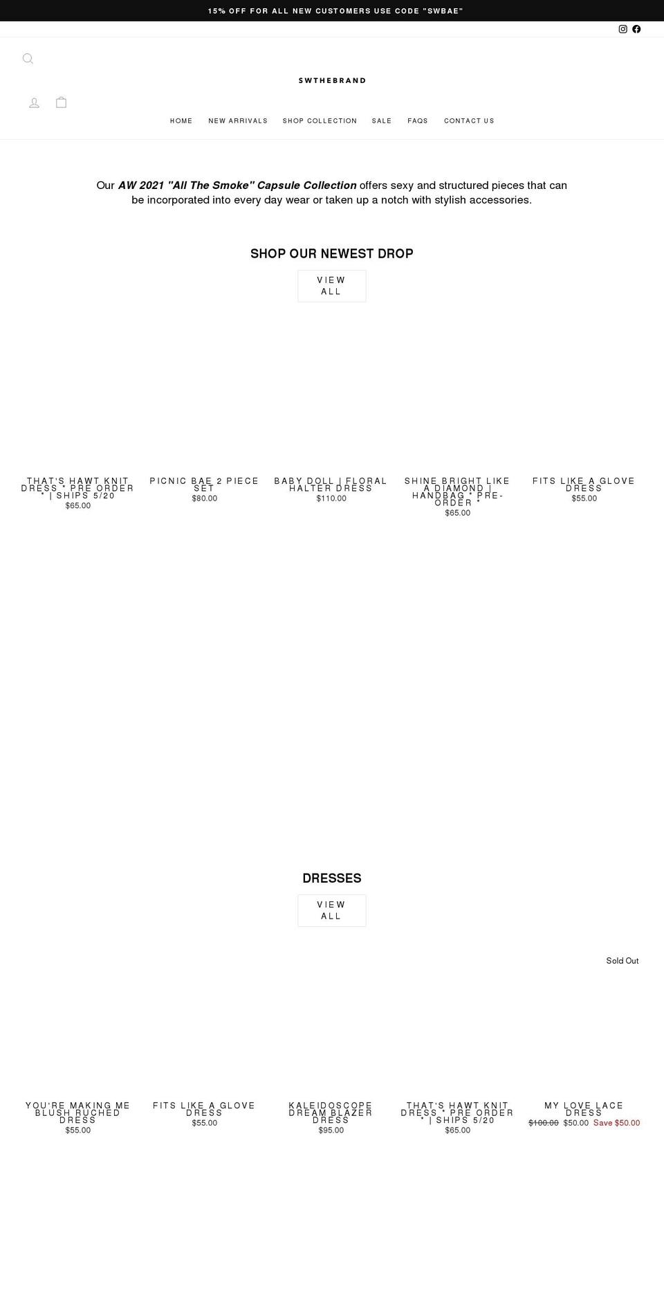 swthebrand.com shopify website screenshot