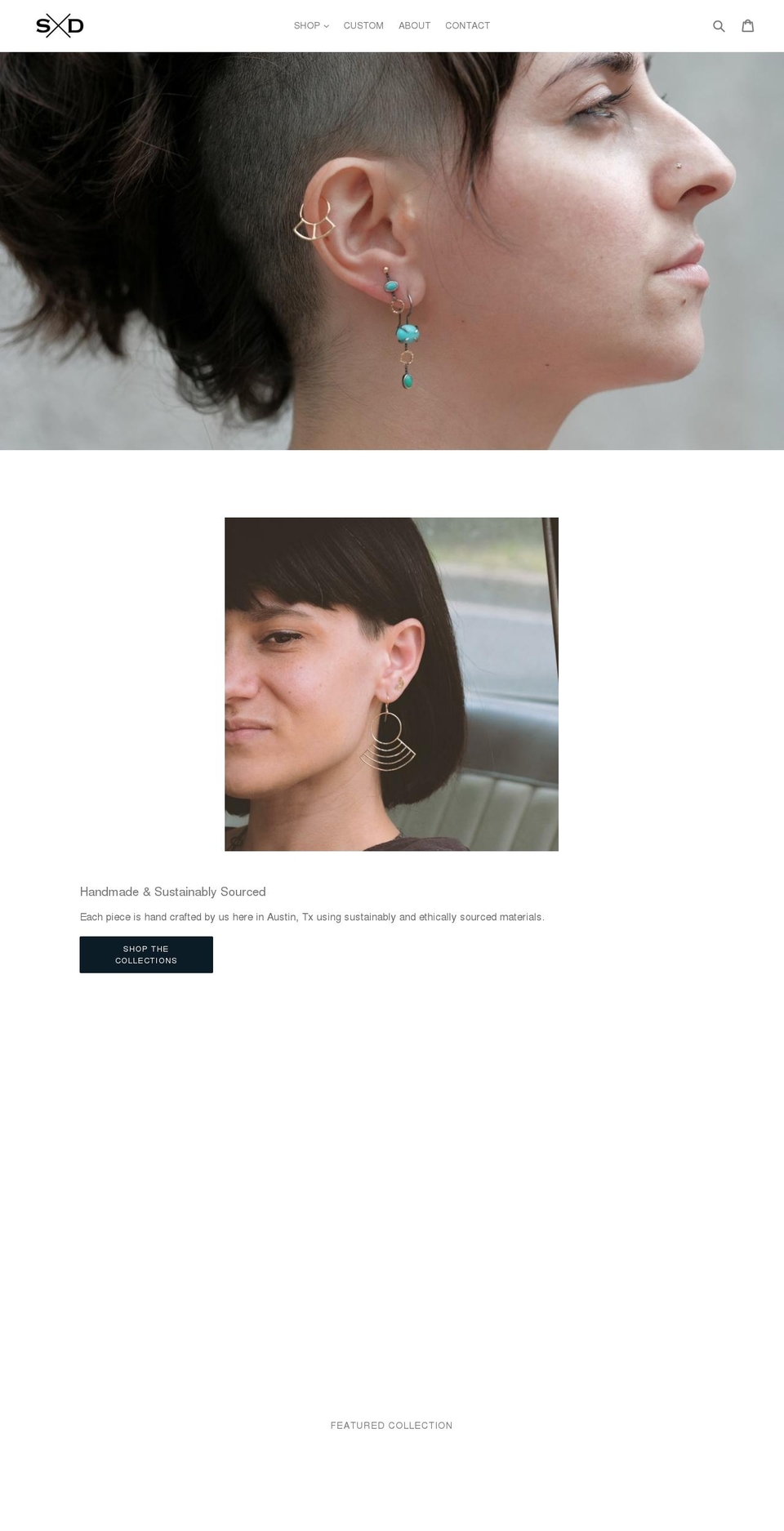 sxdjewelry.com — Shopify storefront screenshot