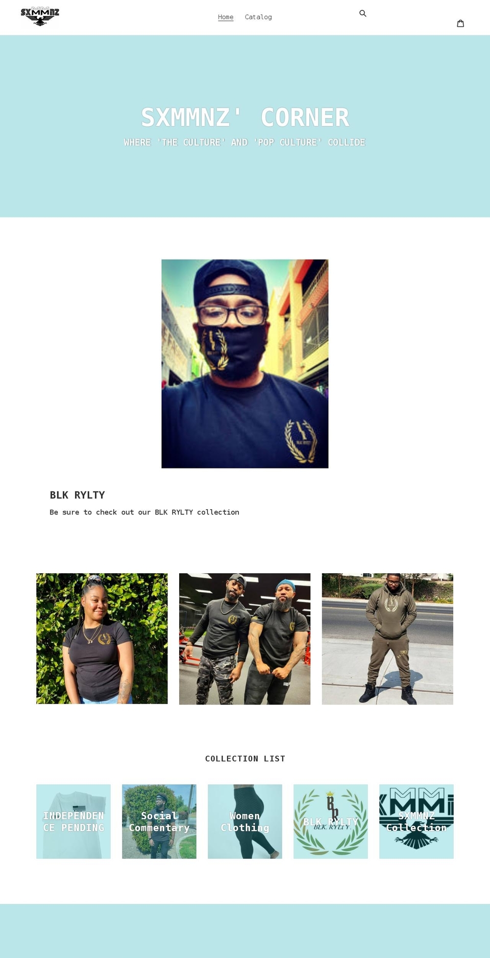 sxmmnzcorner.com shopify website screenshot