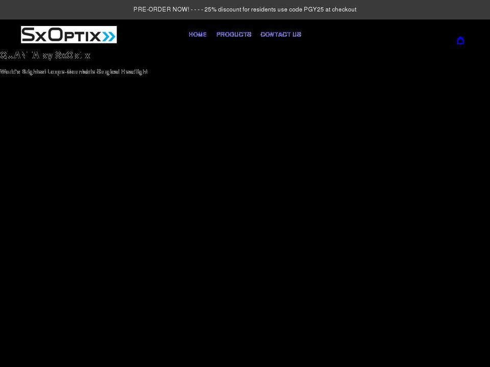 sxoptix.com shopify website screenshot