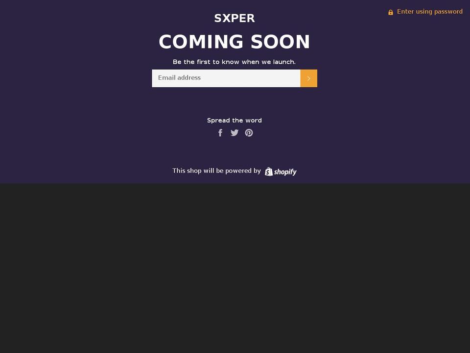 sxper.com — Shopify storefront screenshot