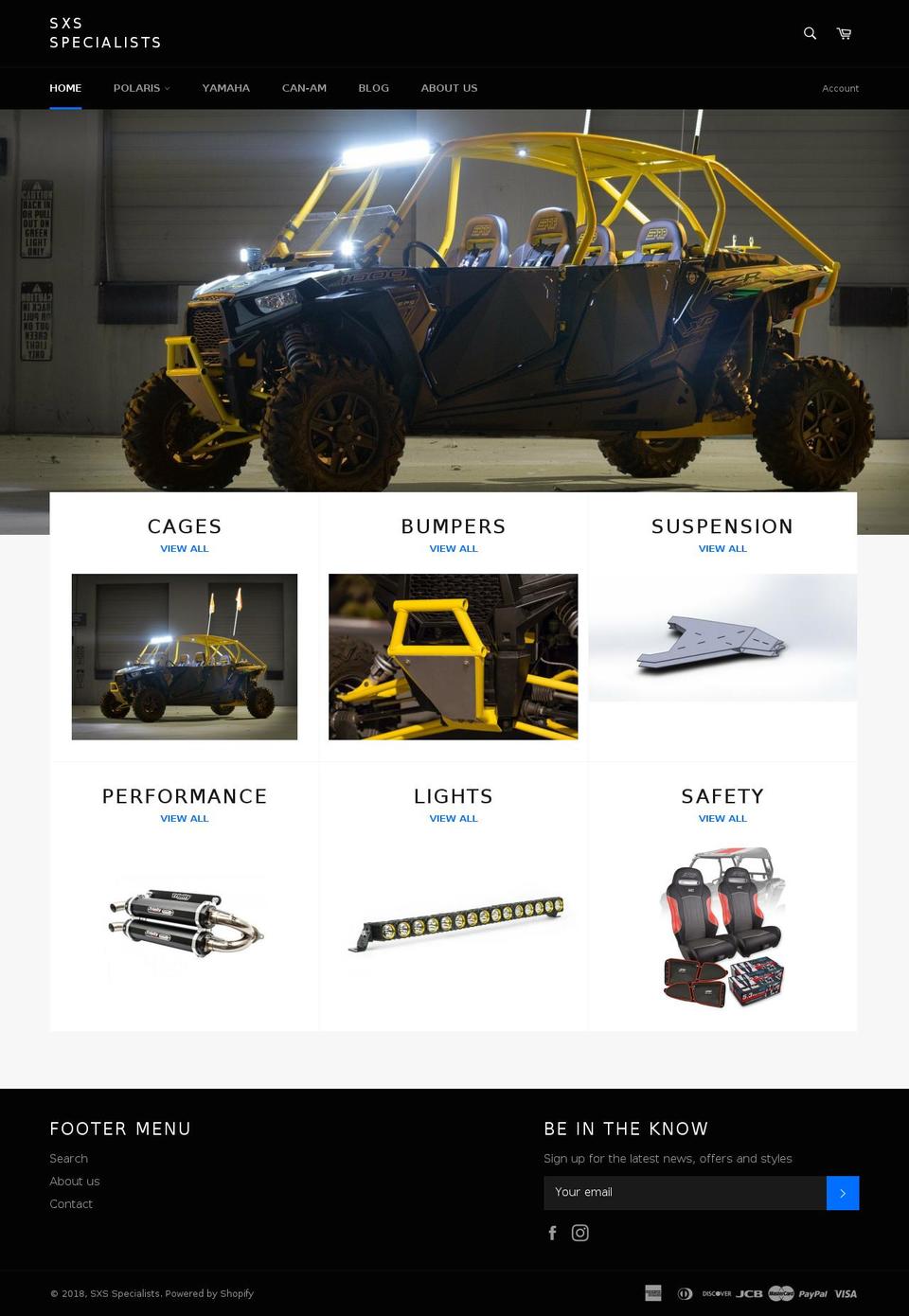 sxsspecialists.com shopify website screenshot