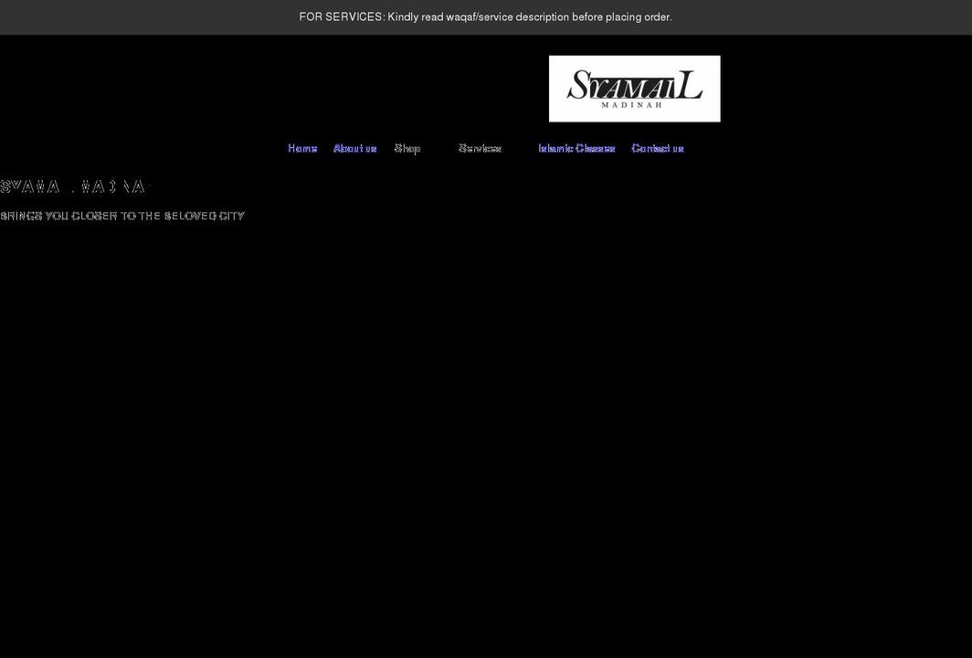 syamailmadinah.com shopify website screenshot