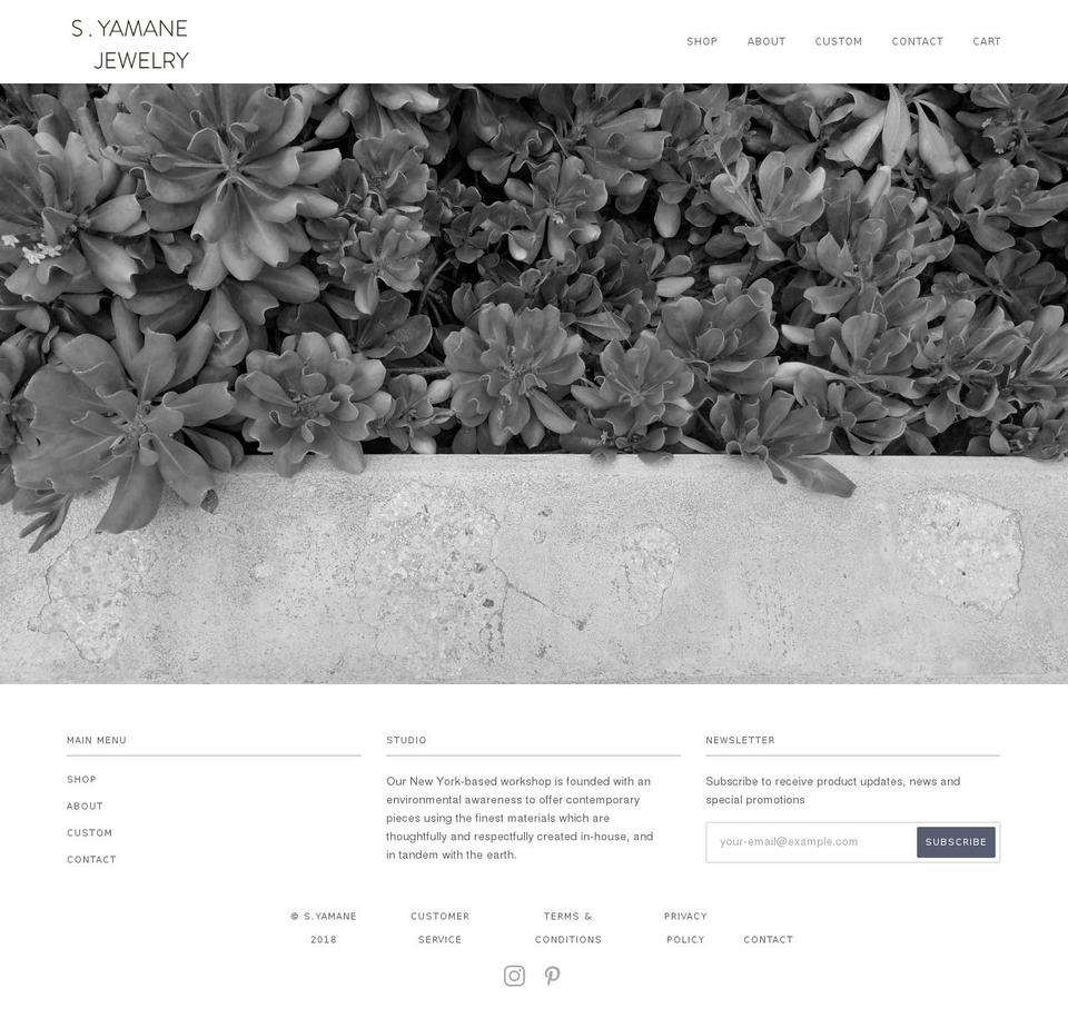 syamane-studio.com shopify website screenshot