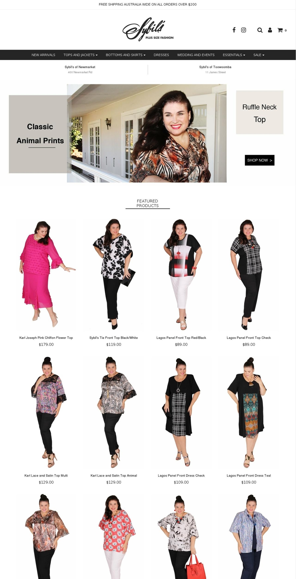 sybils.com.au shopify website screenshot