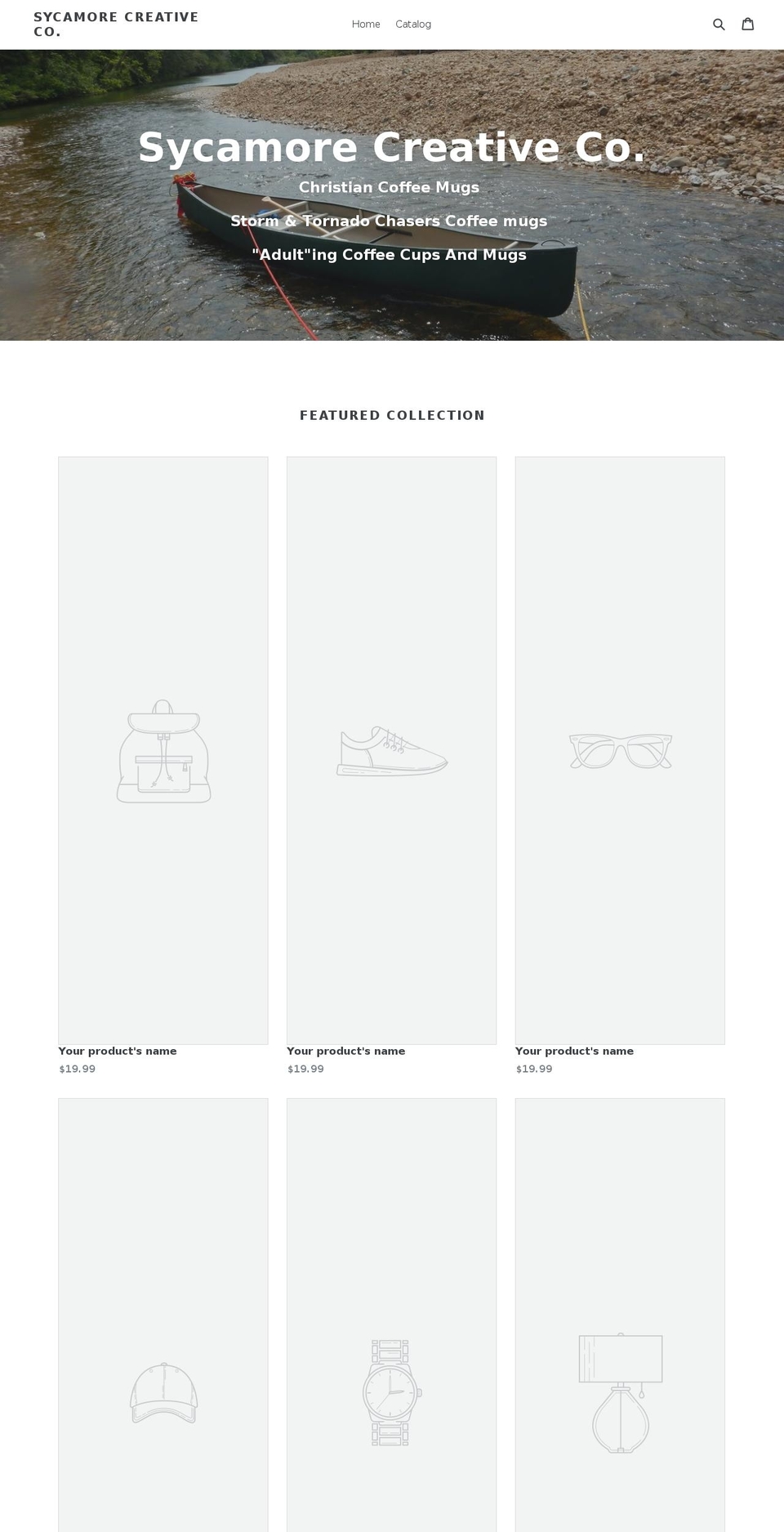 sycamorecreative.net shopify website screenshot