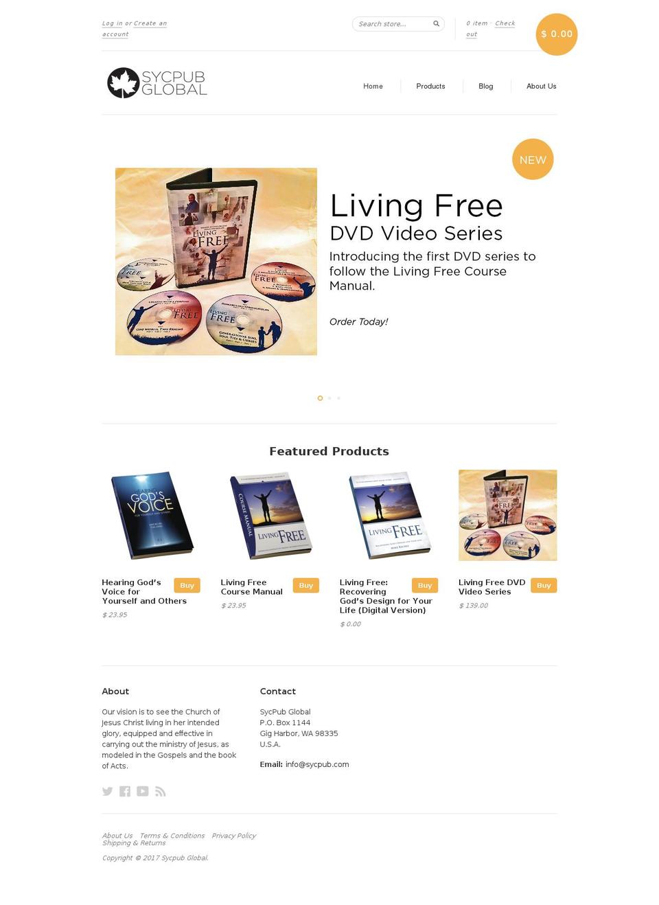 Sycamore Publications 1 - 2015-11-17 Shopify theme site example sycamorepublications.com
