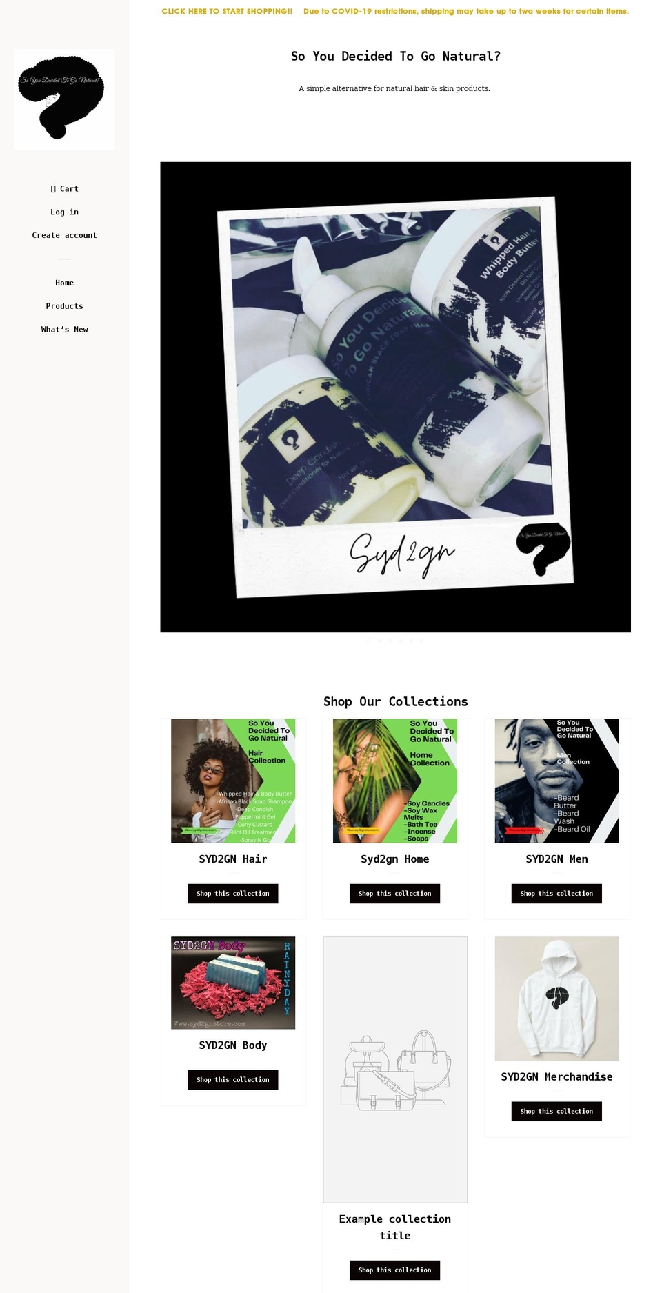 syd2gnstore.com — Shopify storefront screenshot
