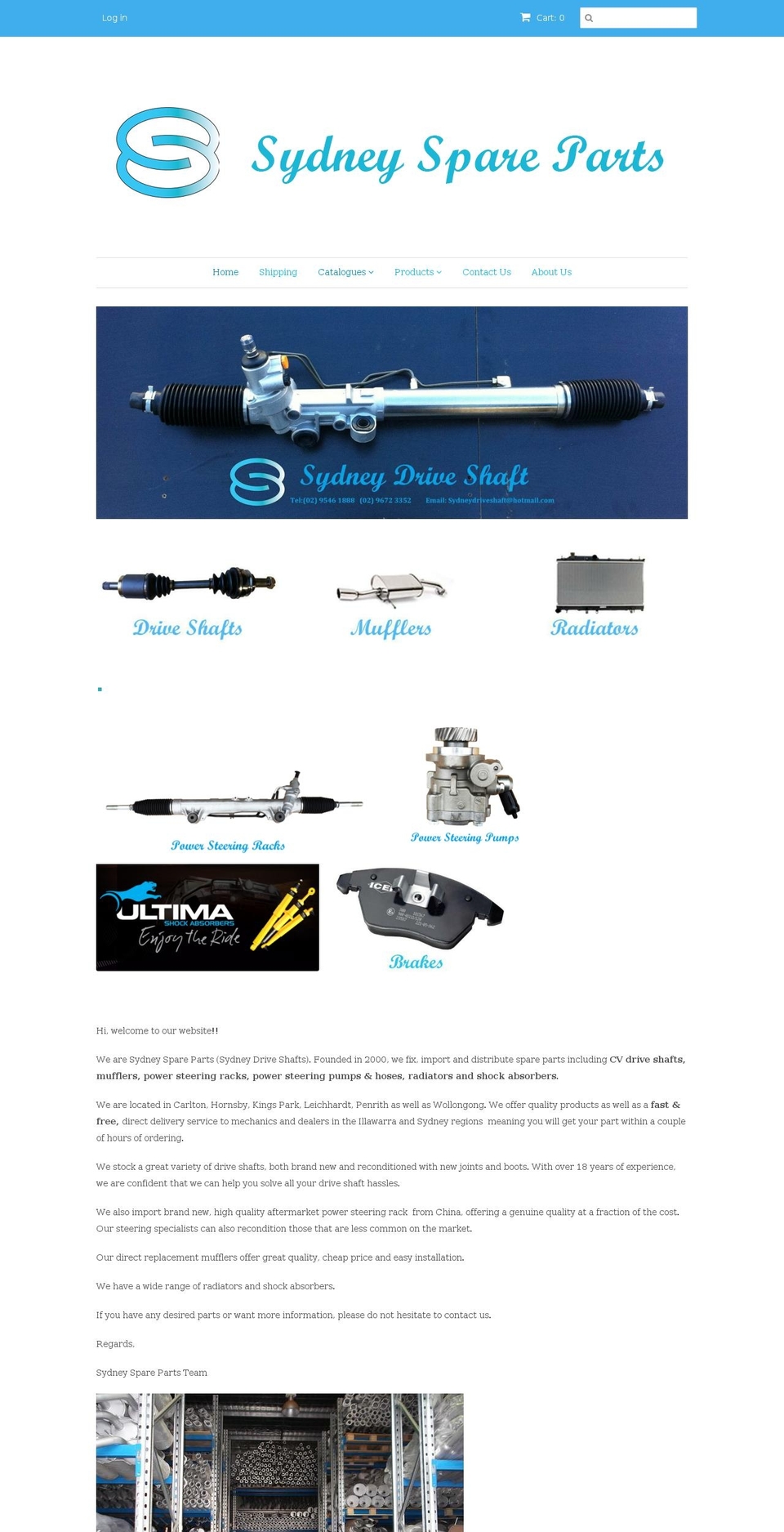 sydneydriveshaft.com shopify website screenshot