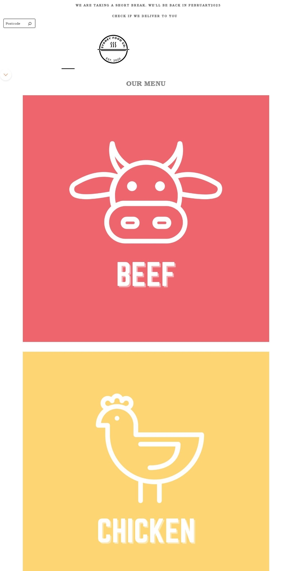 sydneyfoodco.com shopify website screenshot