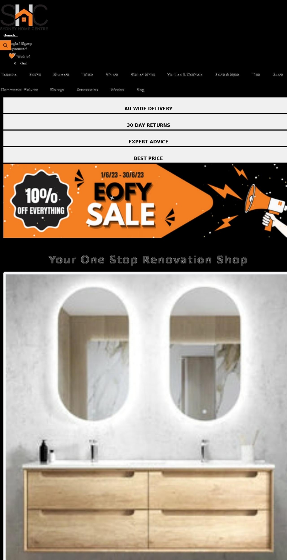 sydneyhomecentre.com.au shopify website screenshot