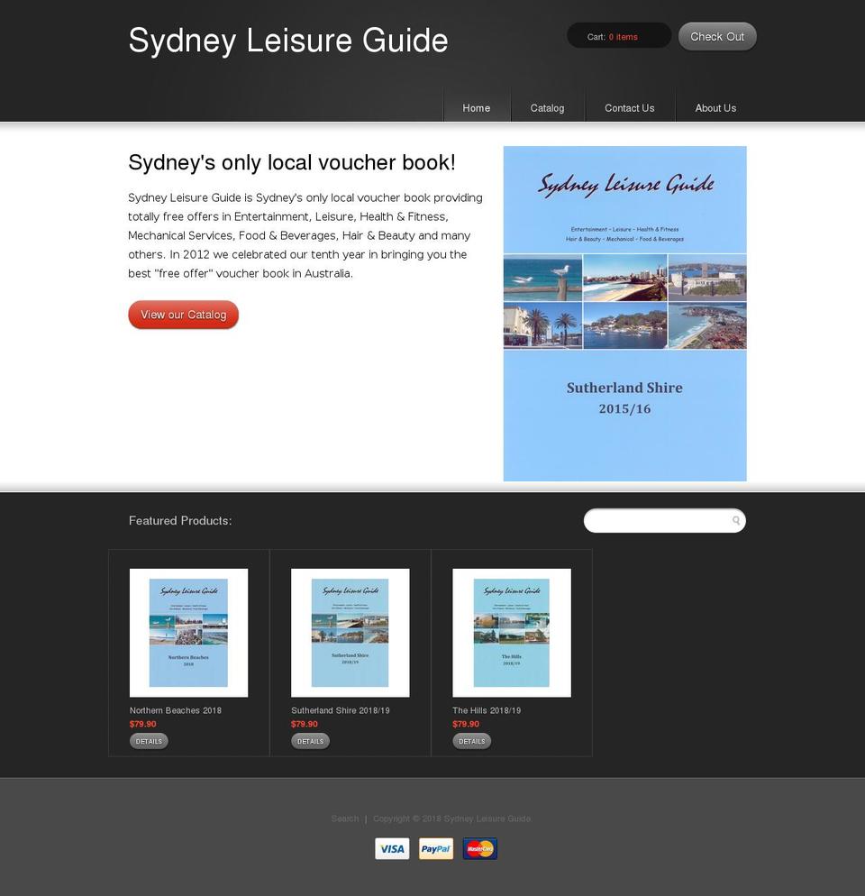 mono Shopify theme site example sydneyleisureguide.com