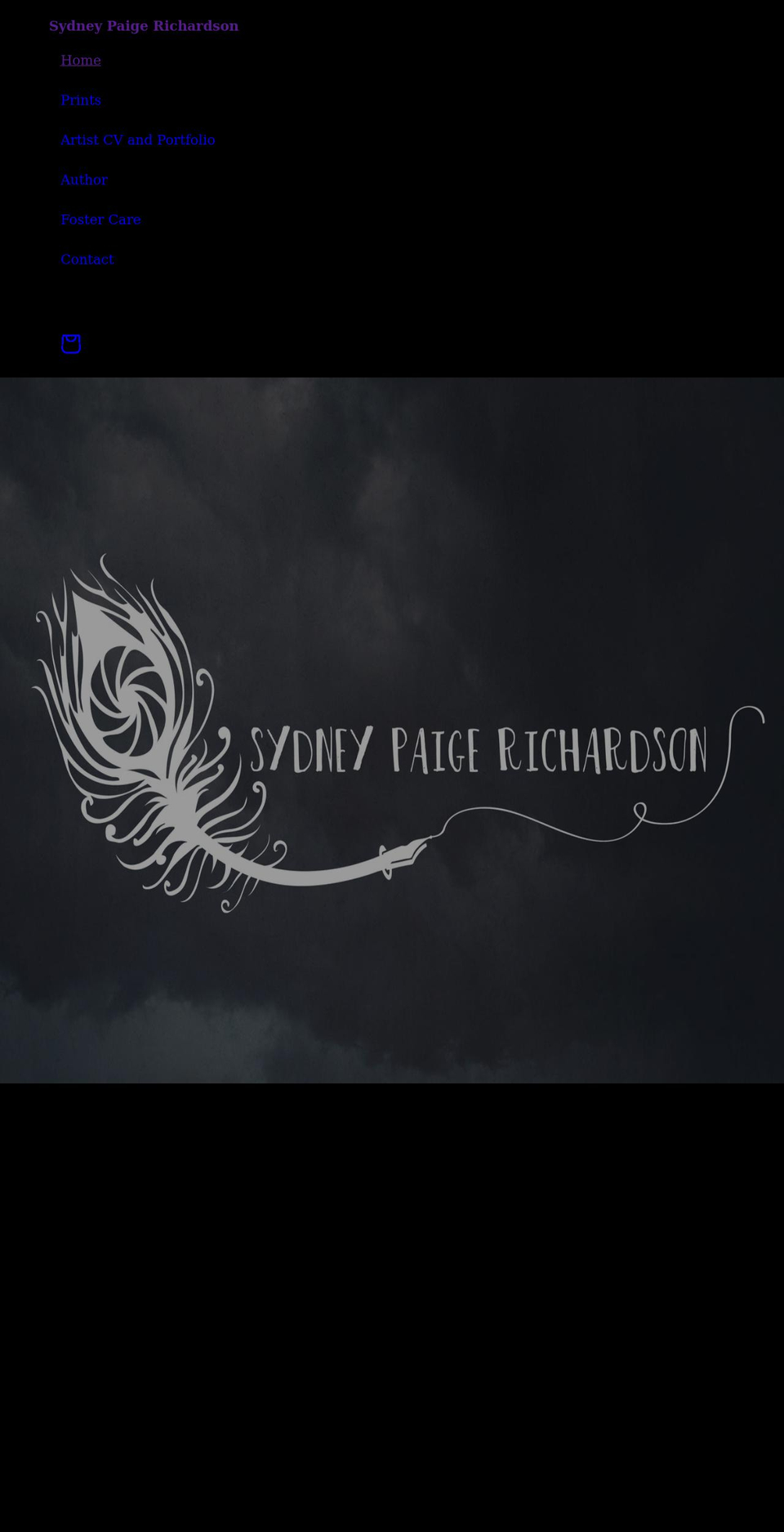 sydneypaigerichardson.com shopify website screenshot