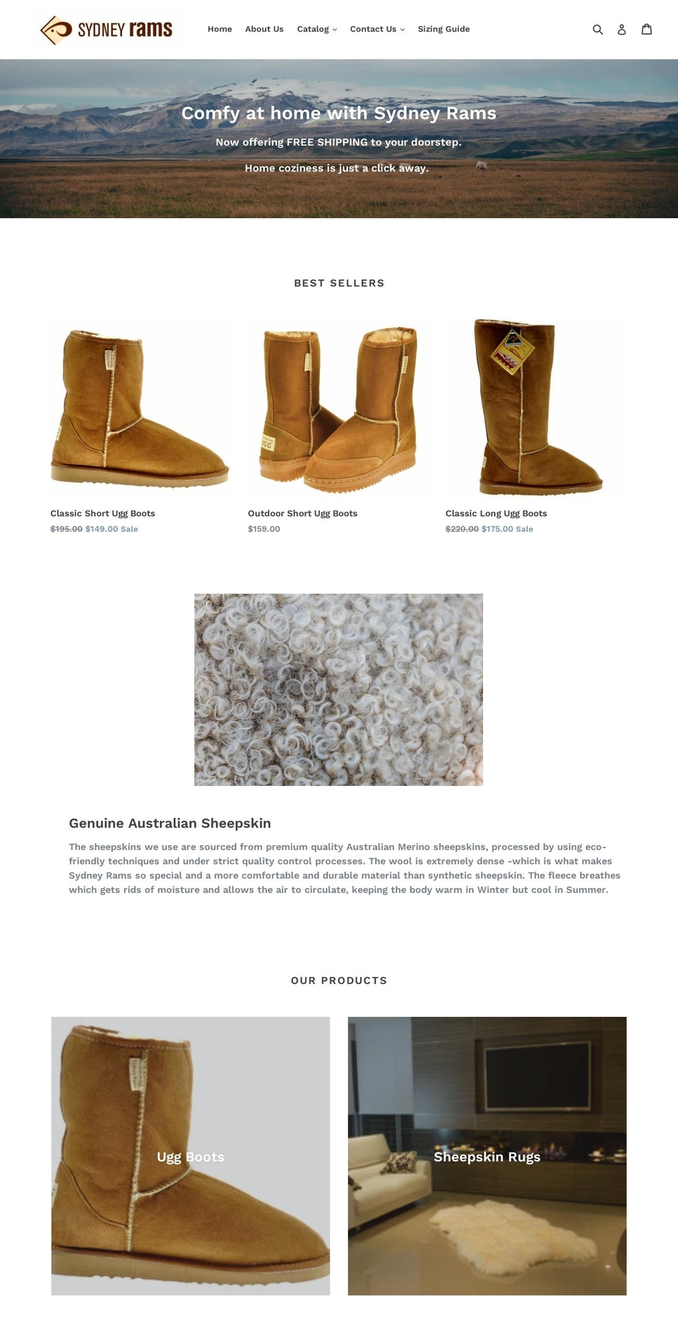 sydneyrams.com.au shopify website screenshot