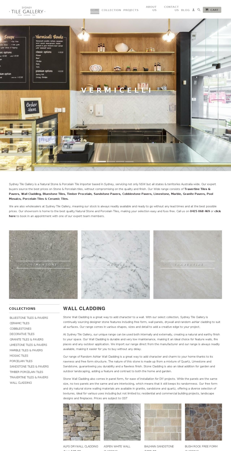 sydneytilegallery.com.au shopify website screenshot
