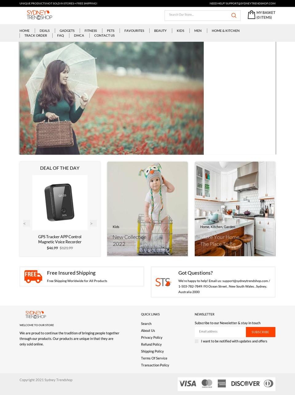 sydneytrendshop.com shopify website screenshot