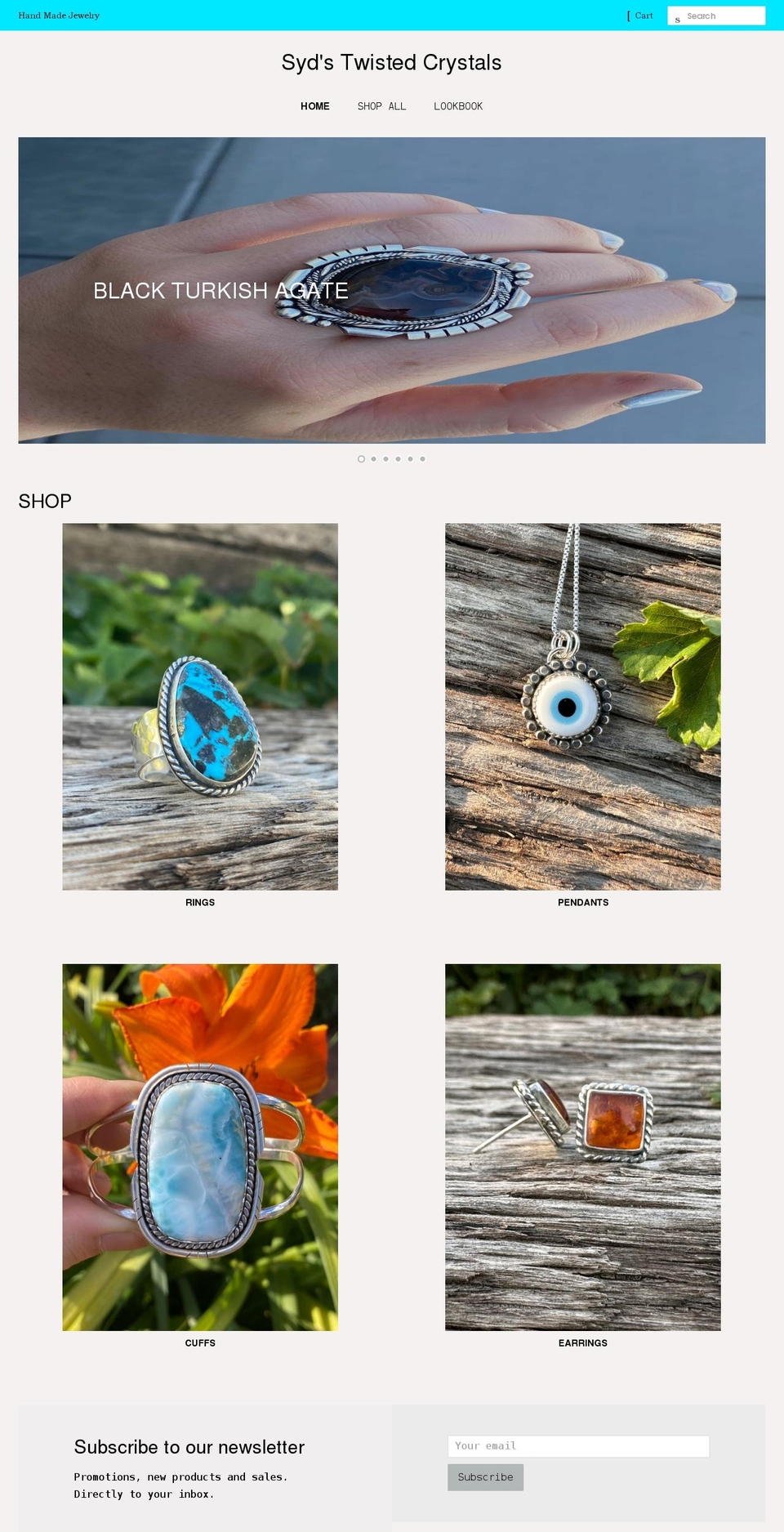sydstwistedcrystals.com shopify website screenshot