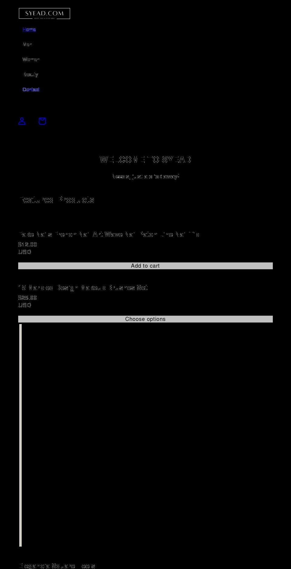 syead.com shopify website screenshot