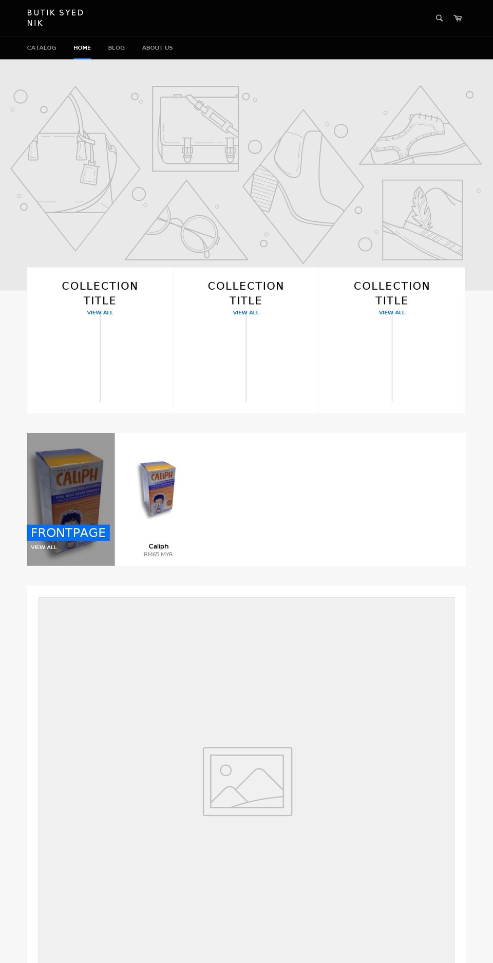 syednik.com shopify website screenshot