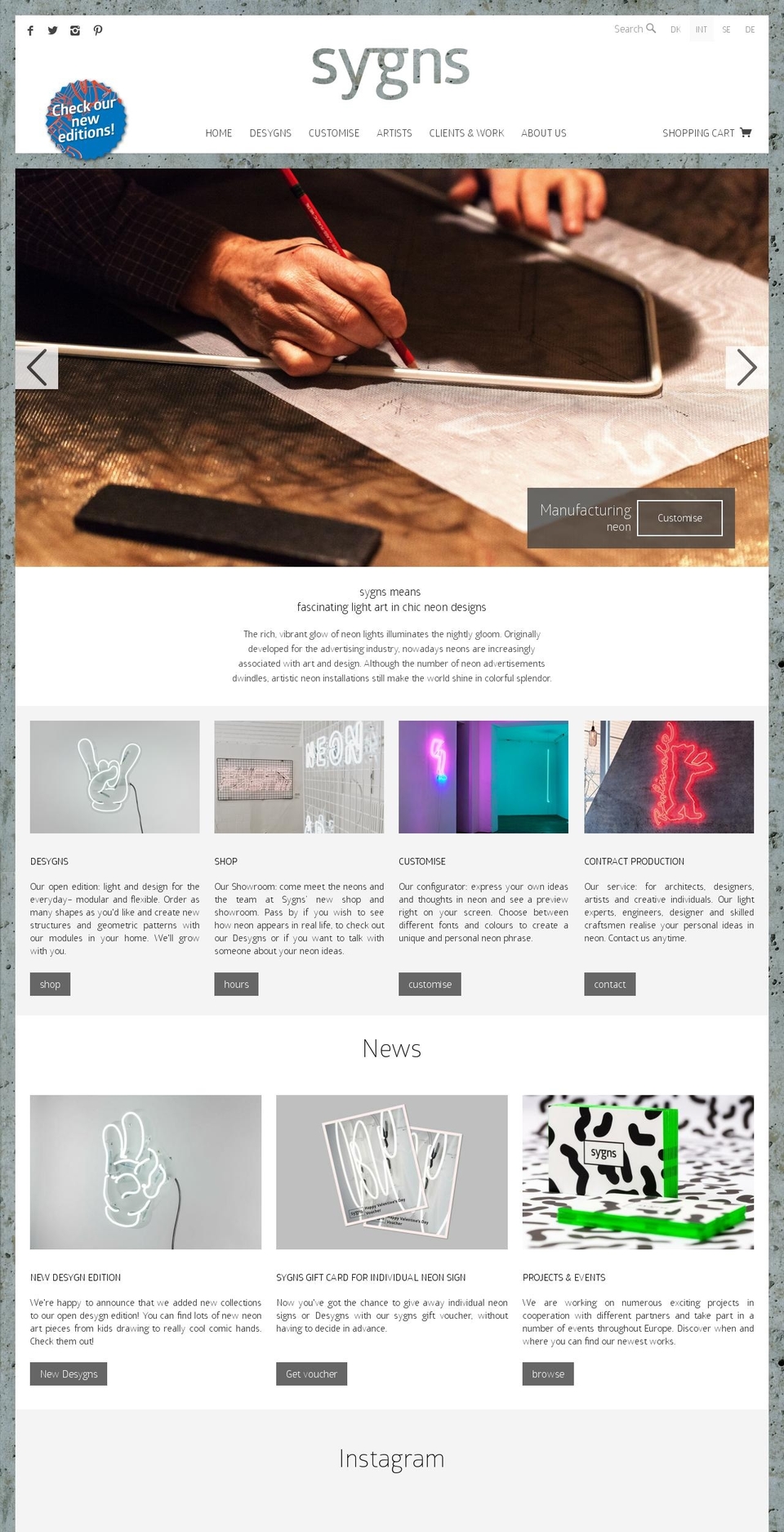 Sygnsv Shopify theme site example sygns.com