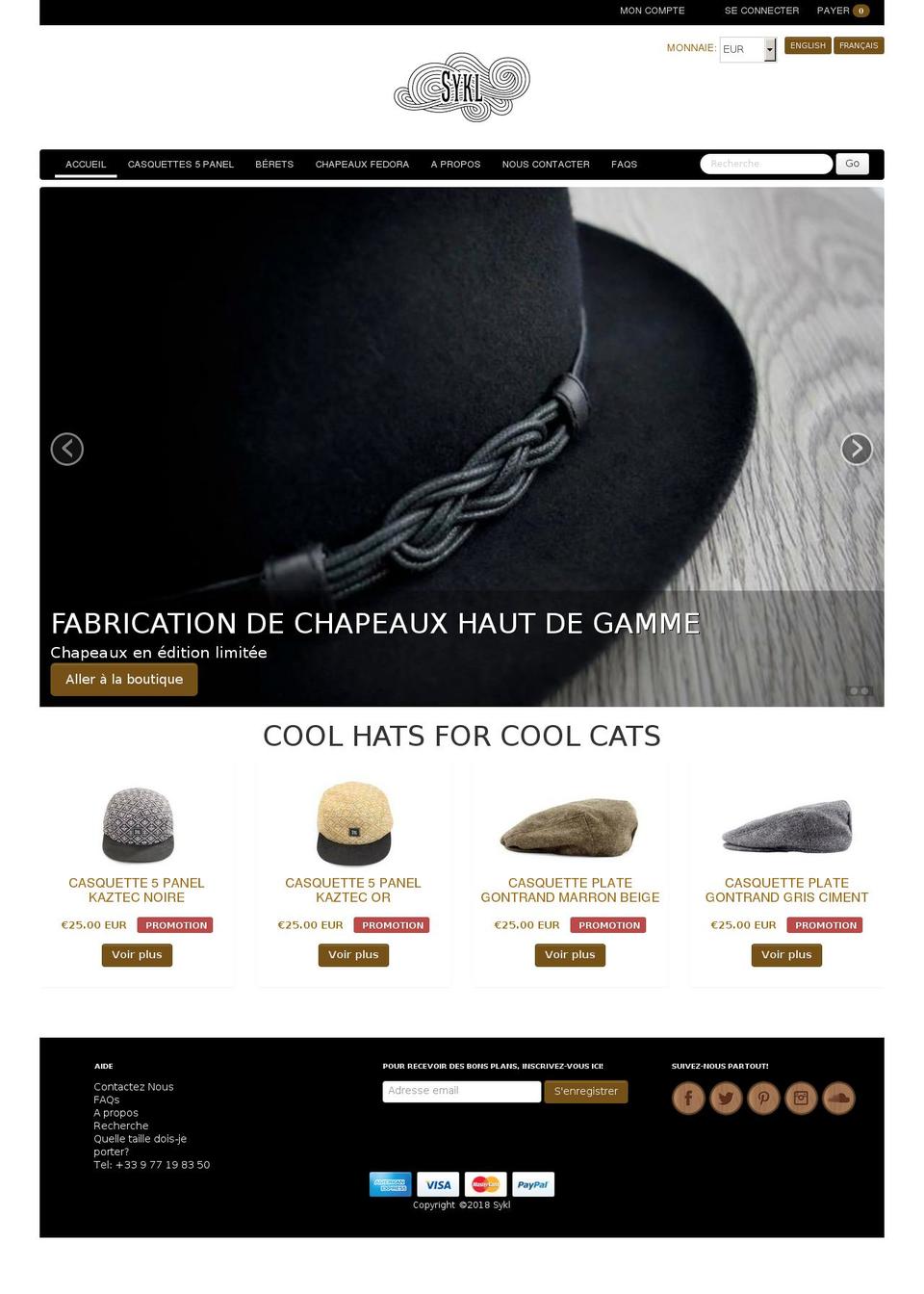 syklparis.com shopify website screenshot