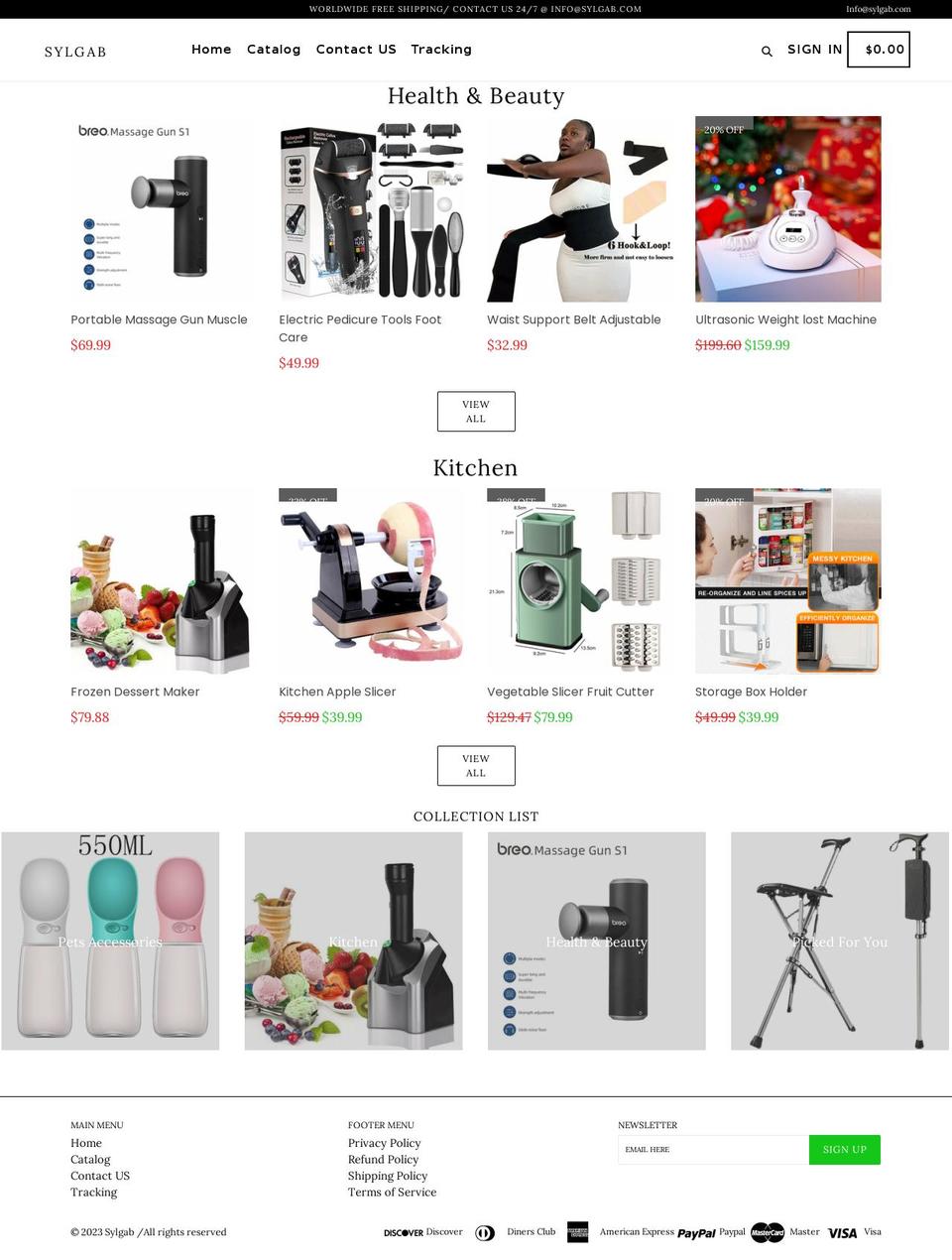 sylgab.com shopify website screenshot