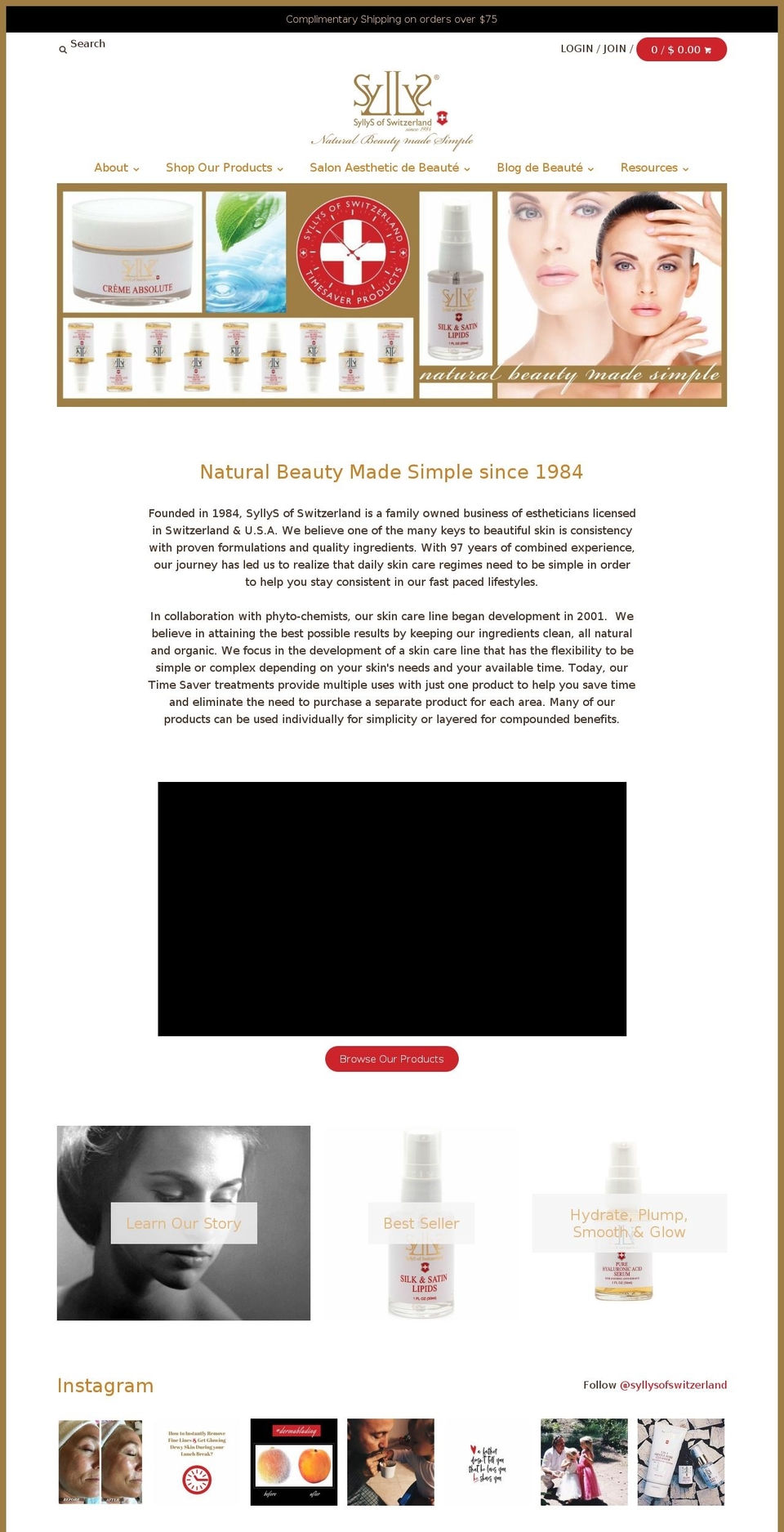 syllys.net shopify website screenshot