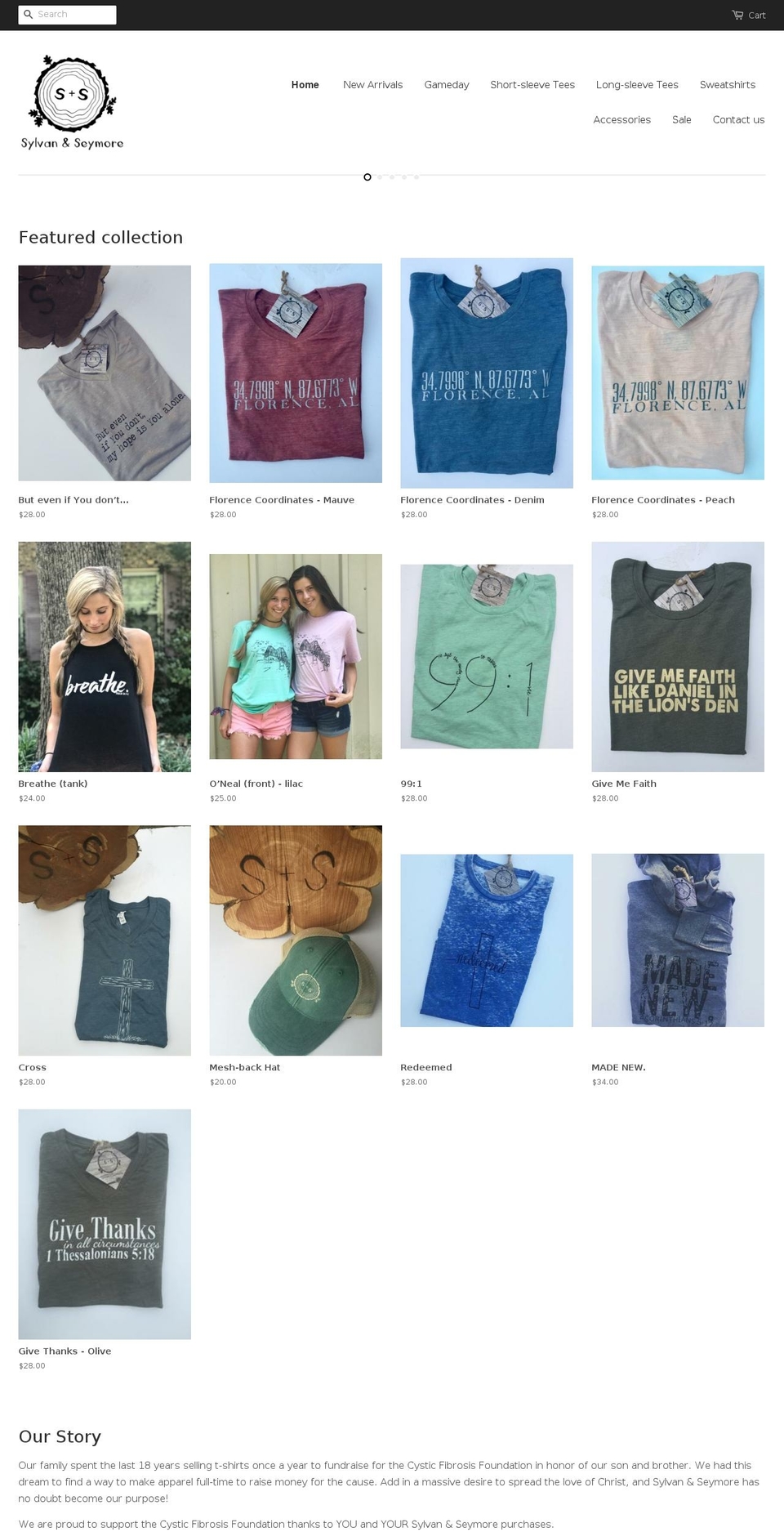 sylvanandseymore.com shopify website screenshot