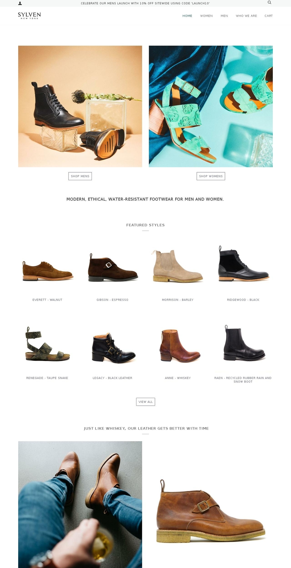 sylvennewyork.com shopify website screenshot