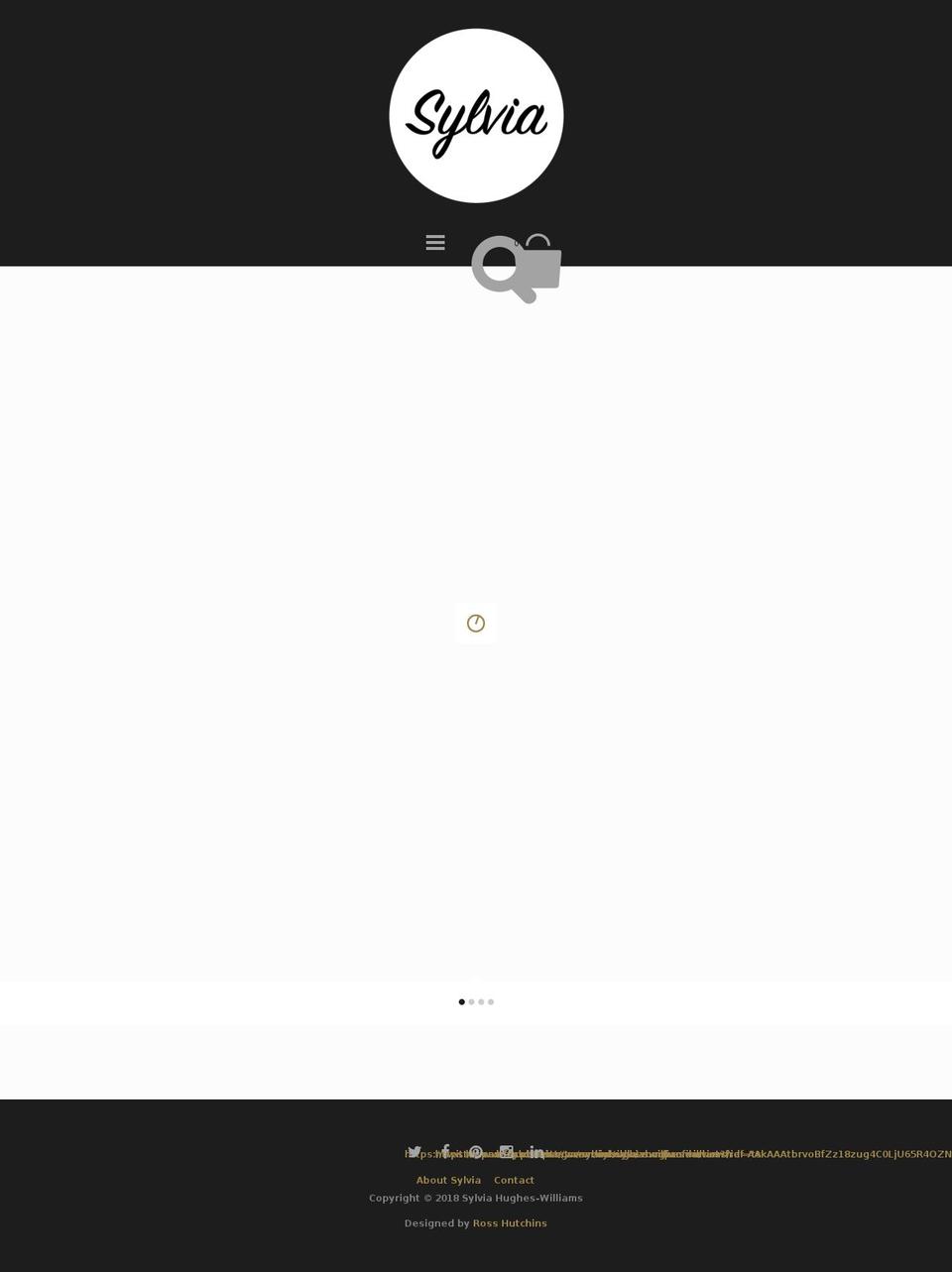 sylviahugheswilliams.com — Shopify storefront screenshot