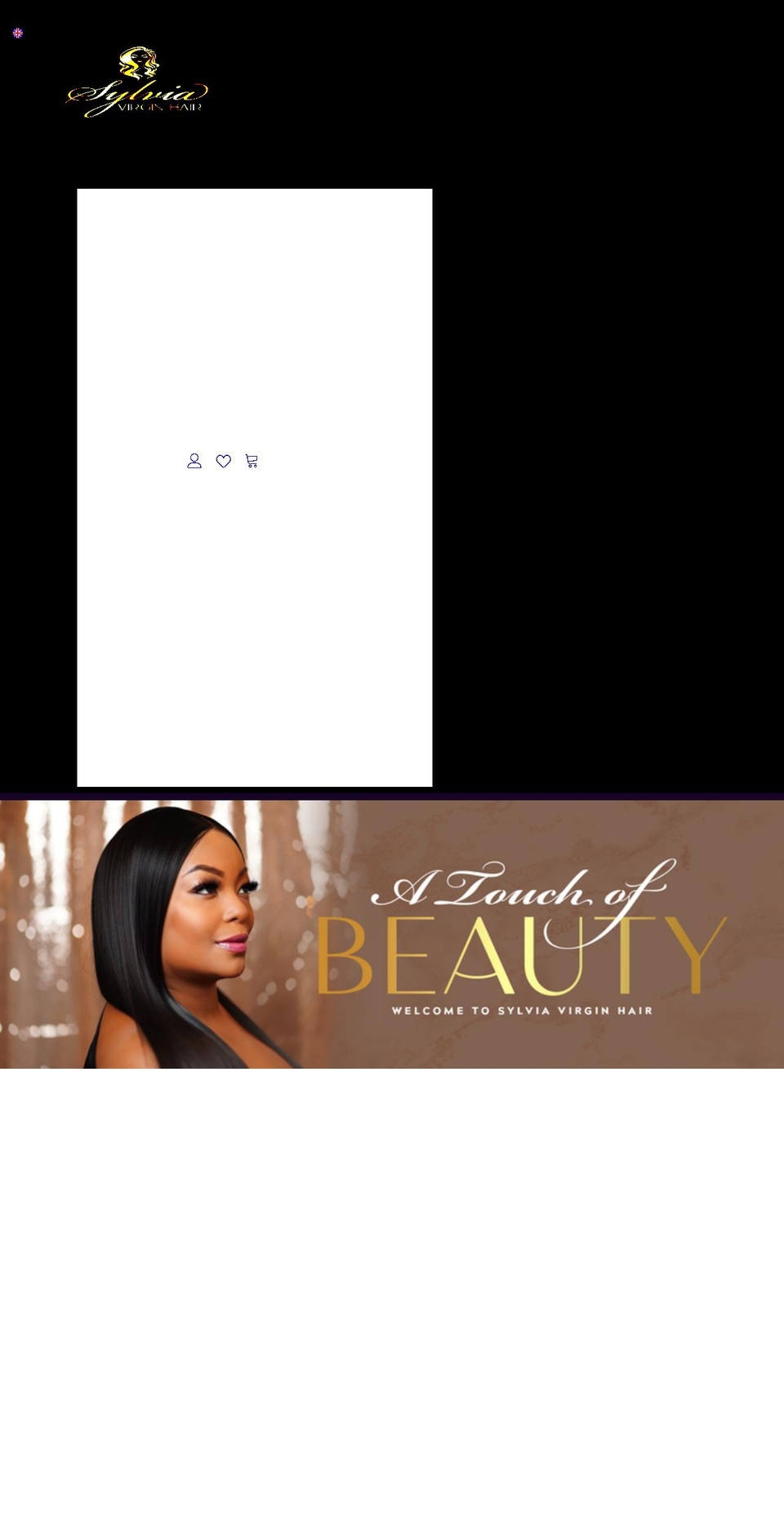sylviavirginhair.com shopify website screenshot