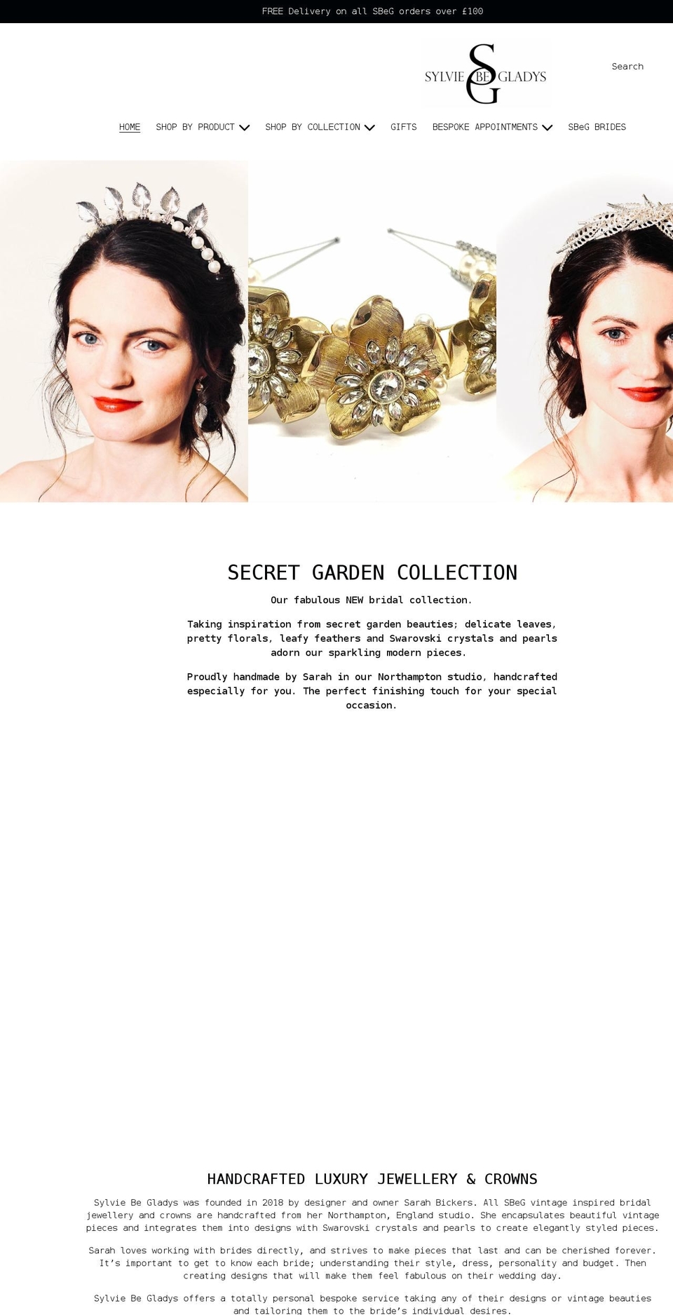 sylviebegladys.co.uk shopify website screenshot