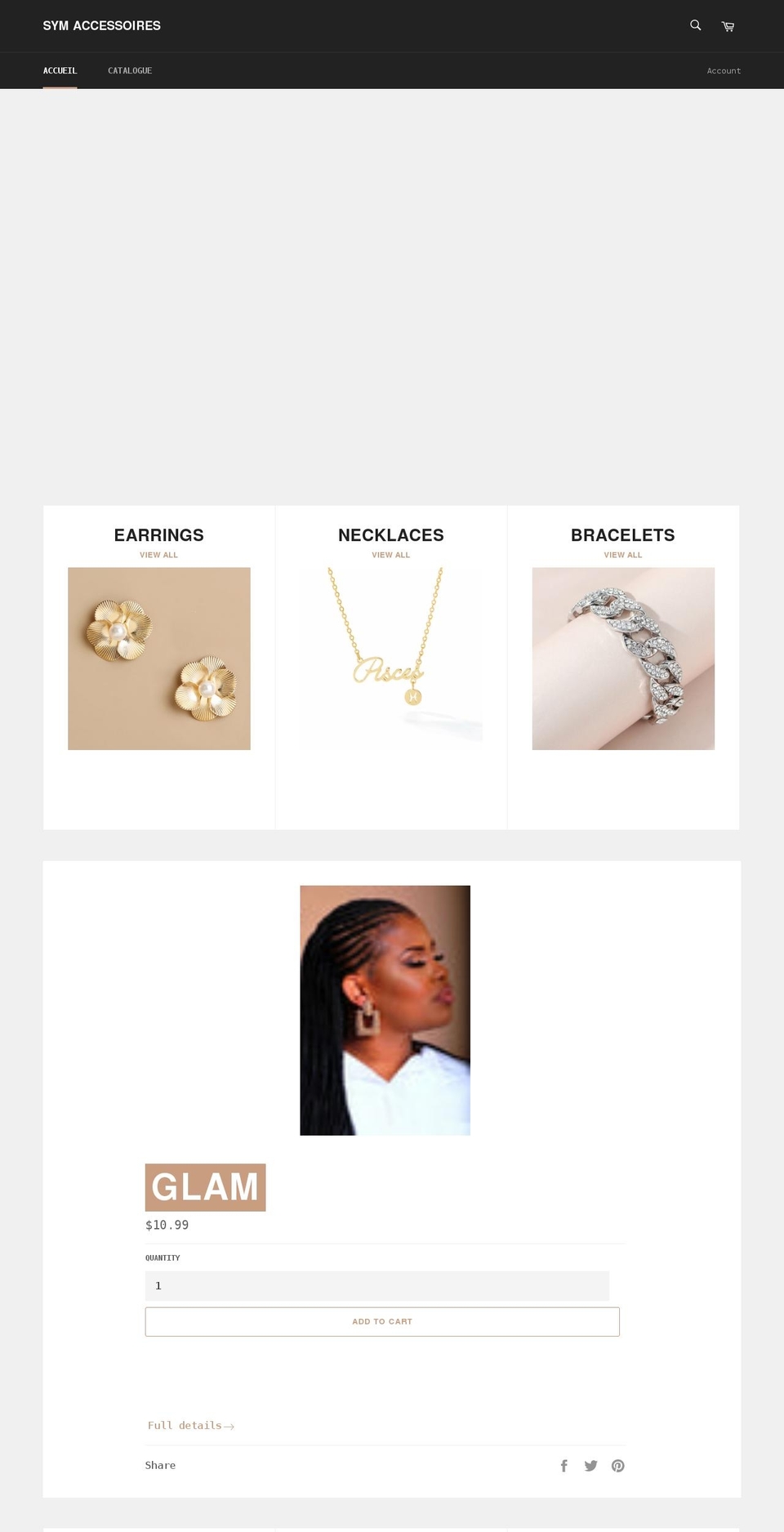 symaccessoires.com shopify website screenshot