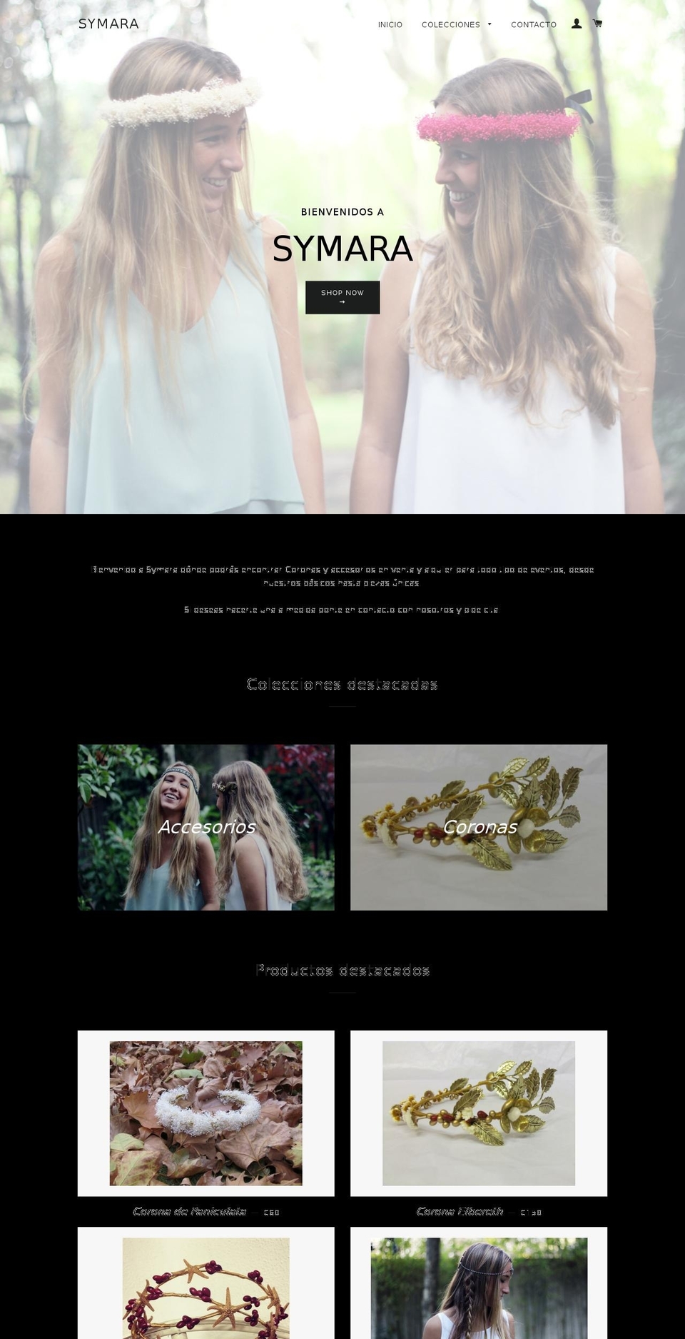 symarashop.com shopify website screenshot