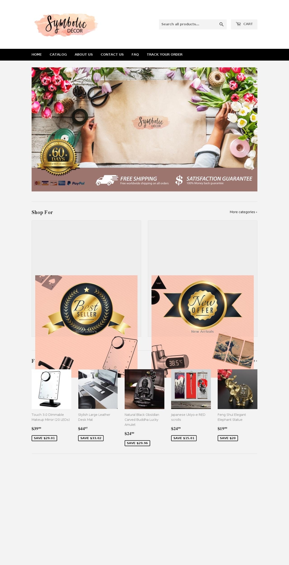 symbolicdecor.com shopify website screenshot