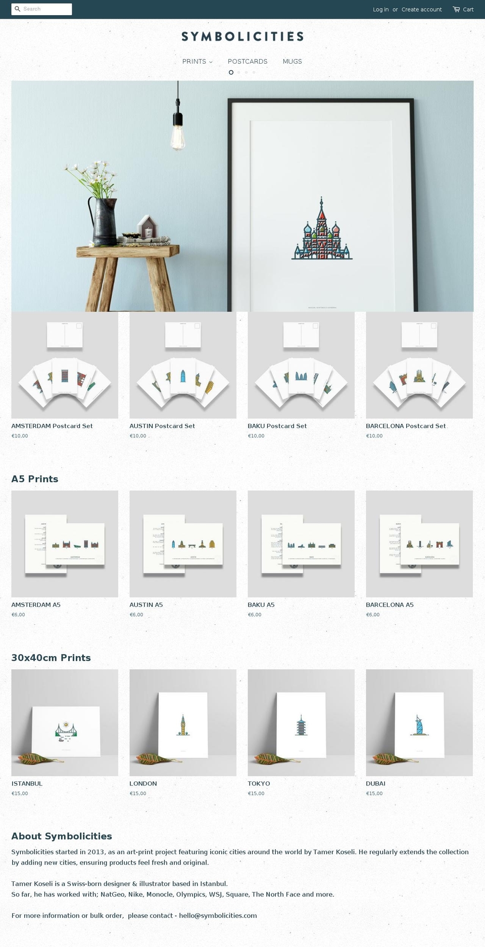 symbolicities.com — Shopify storefront screenshot