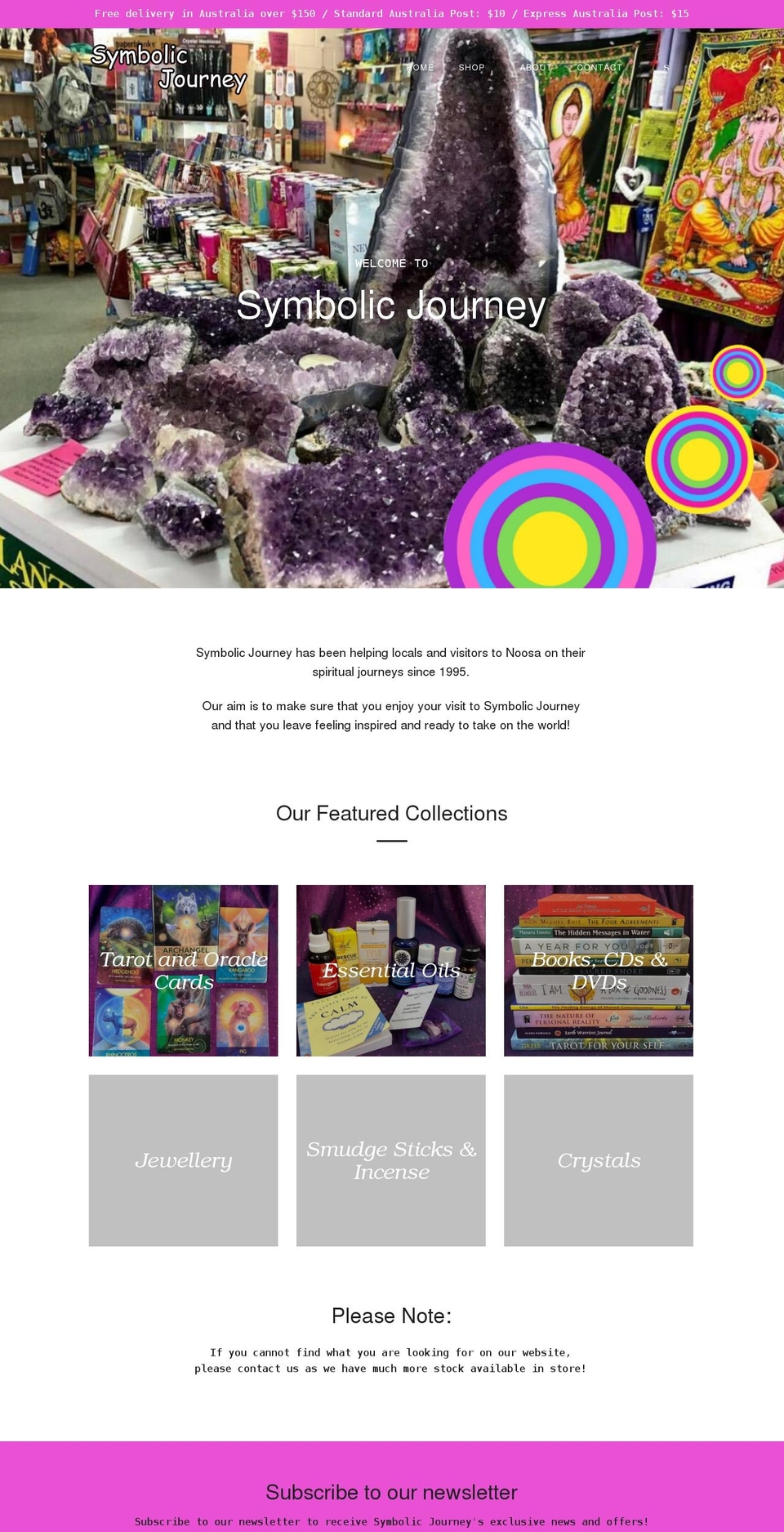 symbolicjourney.com.au shopify website screenshot