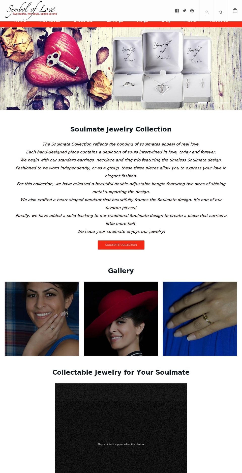 Kagami Shopify theme site example symboloflovejewelry.com