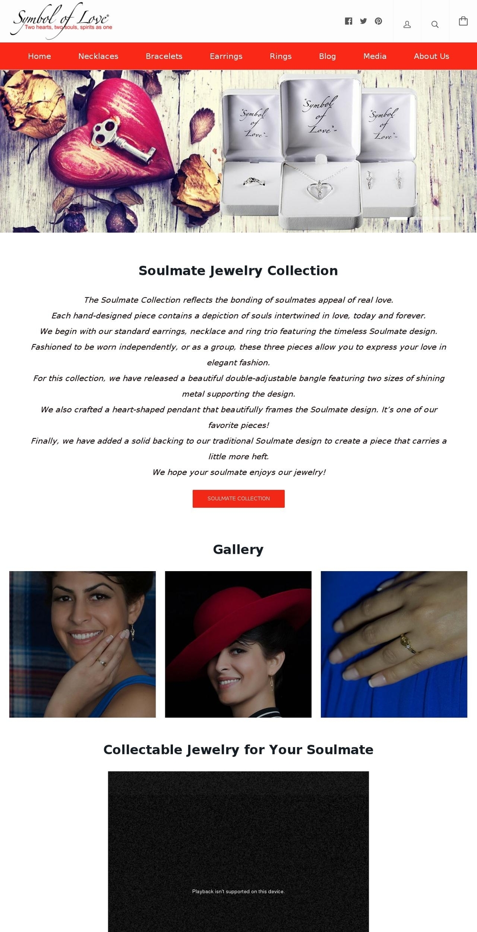 symboloflovejewelry.net shopify website screenshot