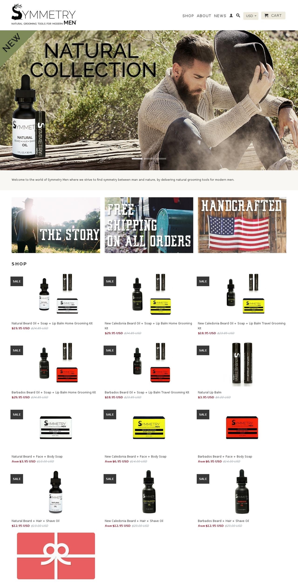 symmetrymen.com shopify website screenshot