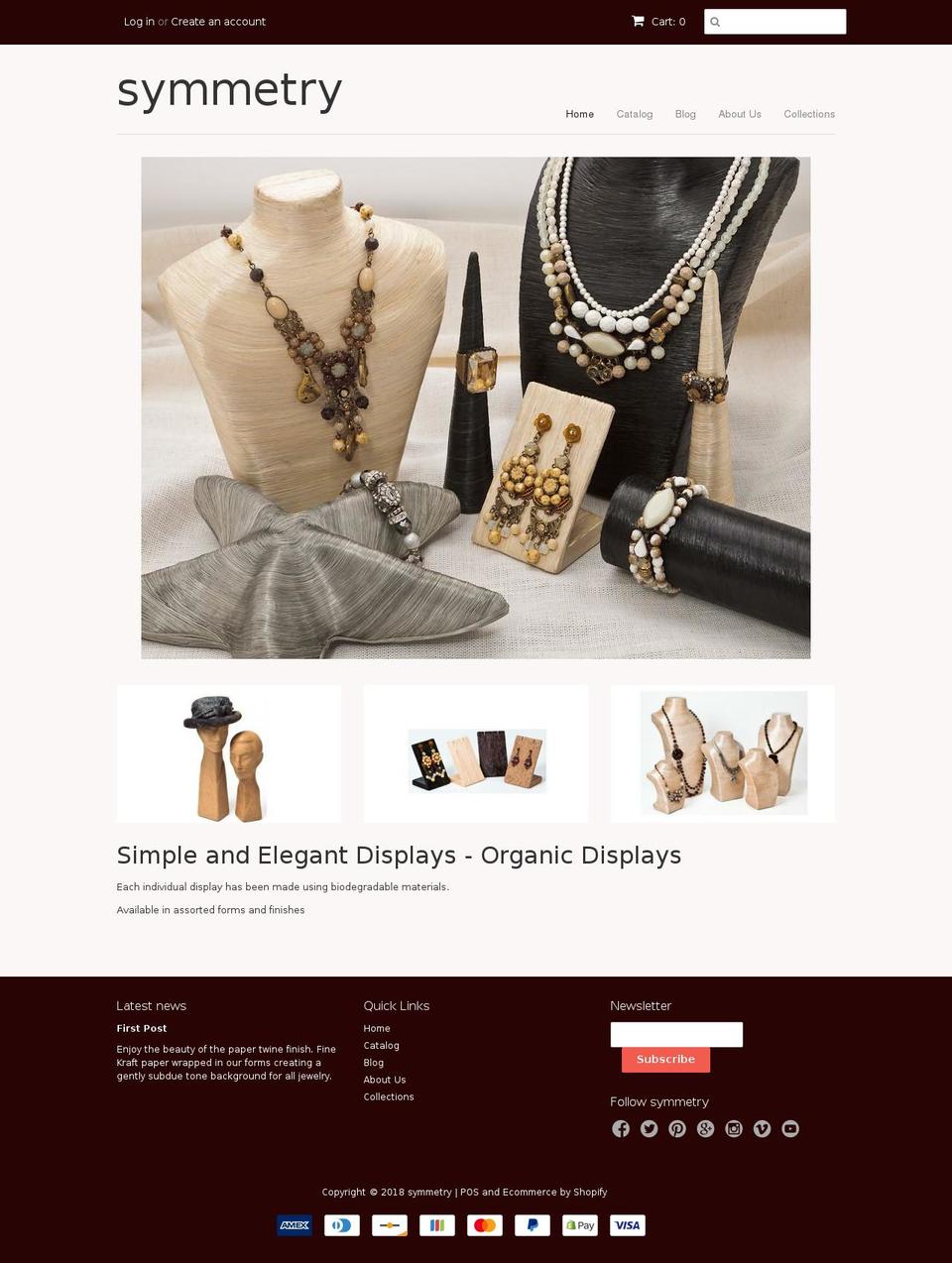 symmetryshowroom.com shopify website screenshot