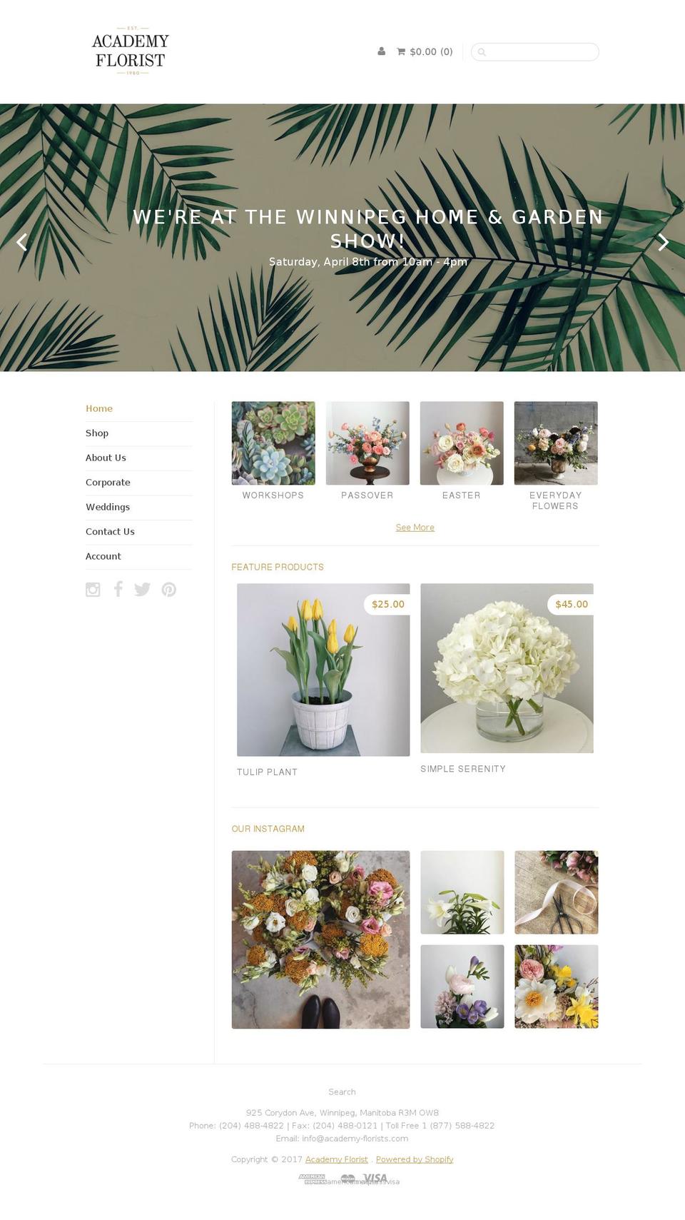 Sugar Shopify theme site example sympathyflowersinwinnpeg.com