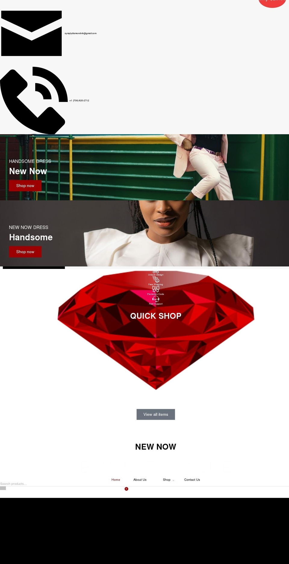 symplydiamond.com shopify website screenshot