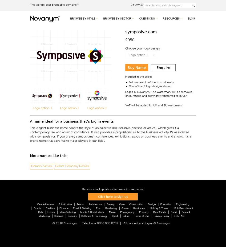 symposive.com shopify website screenshot