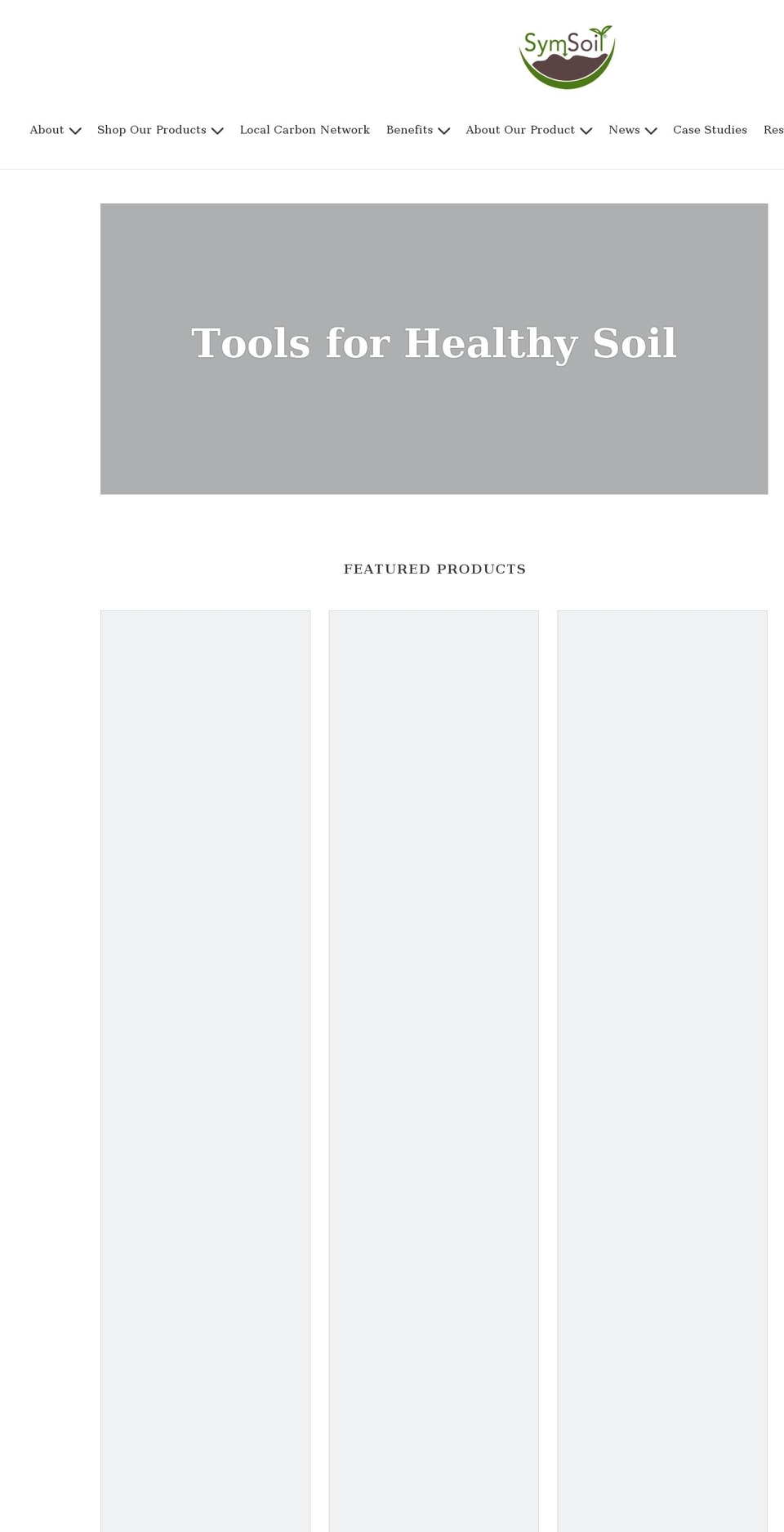 symsoil.myshopify.com shopify website screenshot