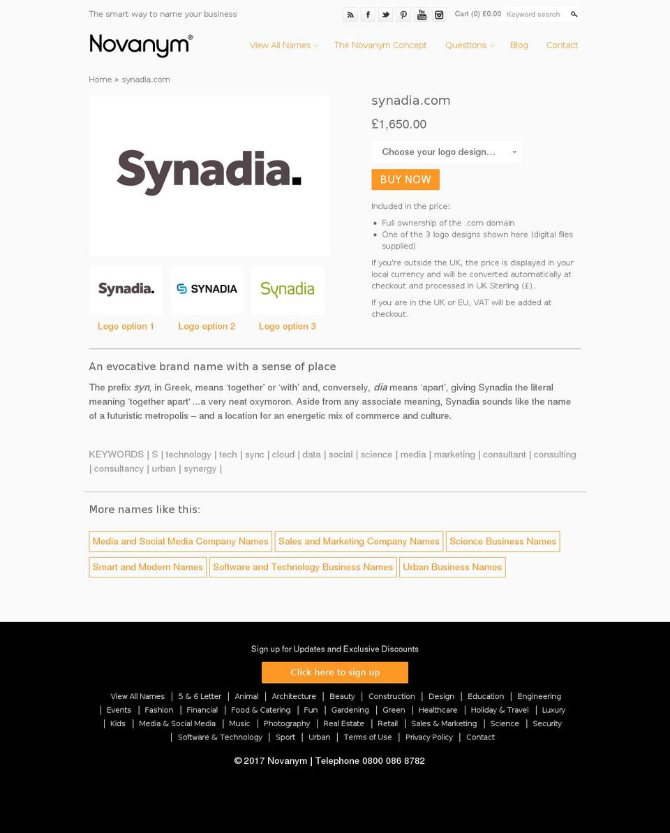 synadia.com shopify website screenshot