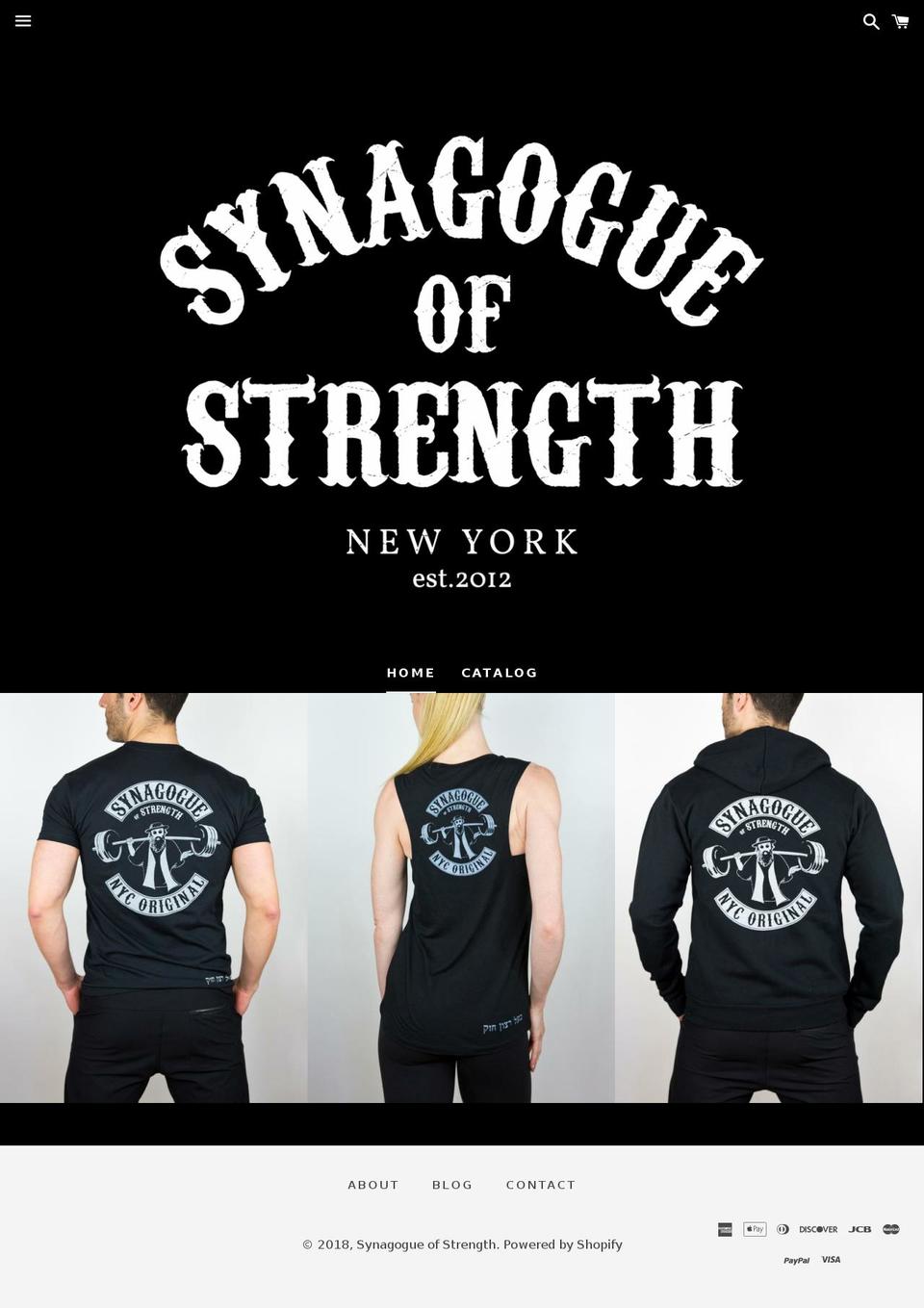 synagogueofstrength.com shopify website screenshot