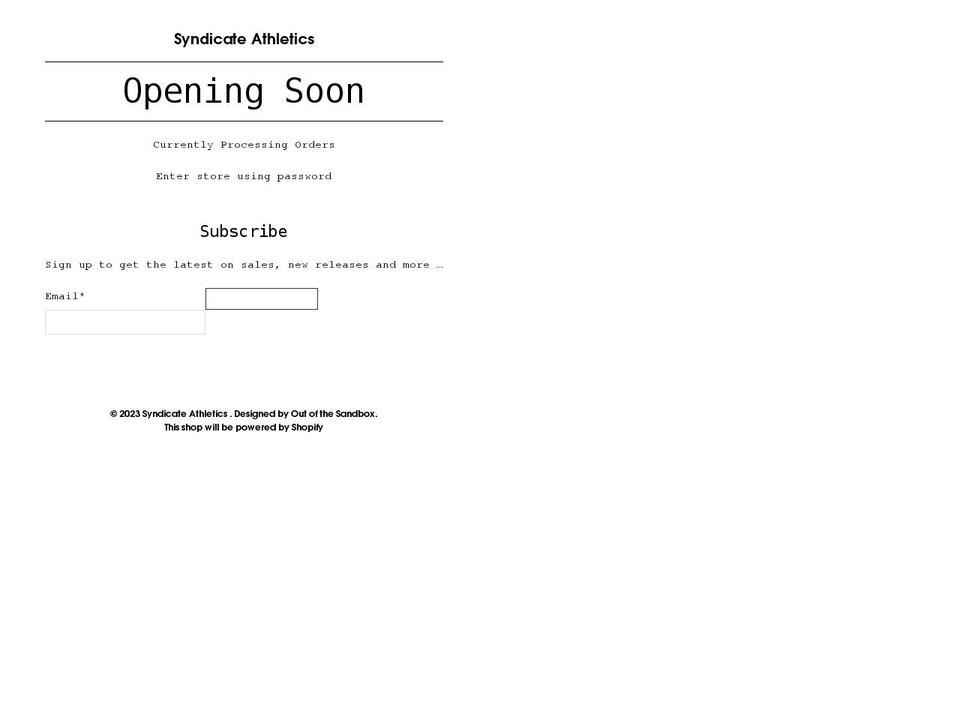 synathletics.com shopify website screenshot