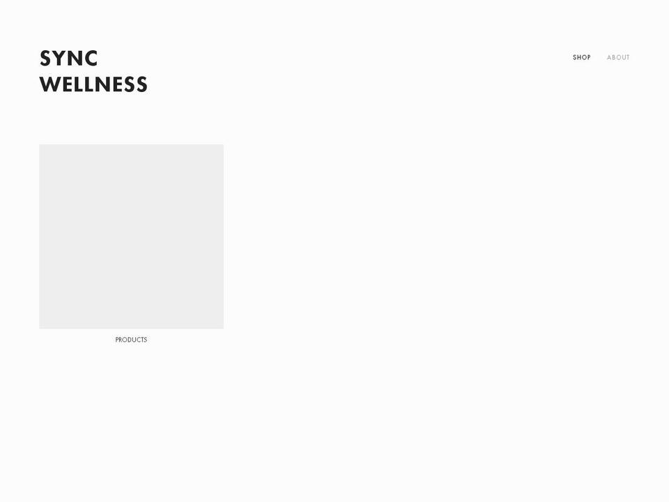 sync-wellness.com — Shopify storefront screenshot