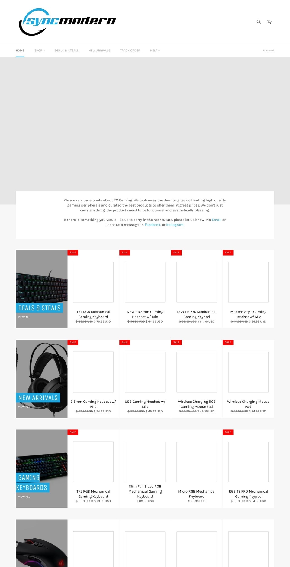 syncmodern.com — Shopify storefront screenshot